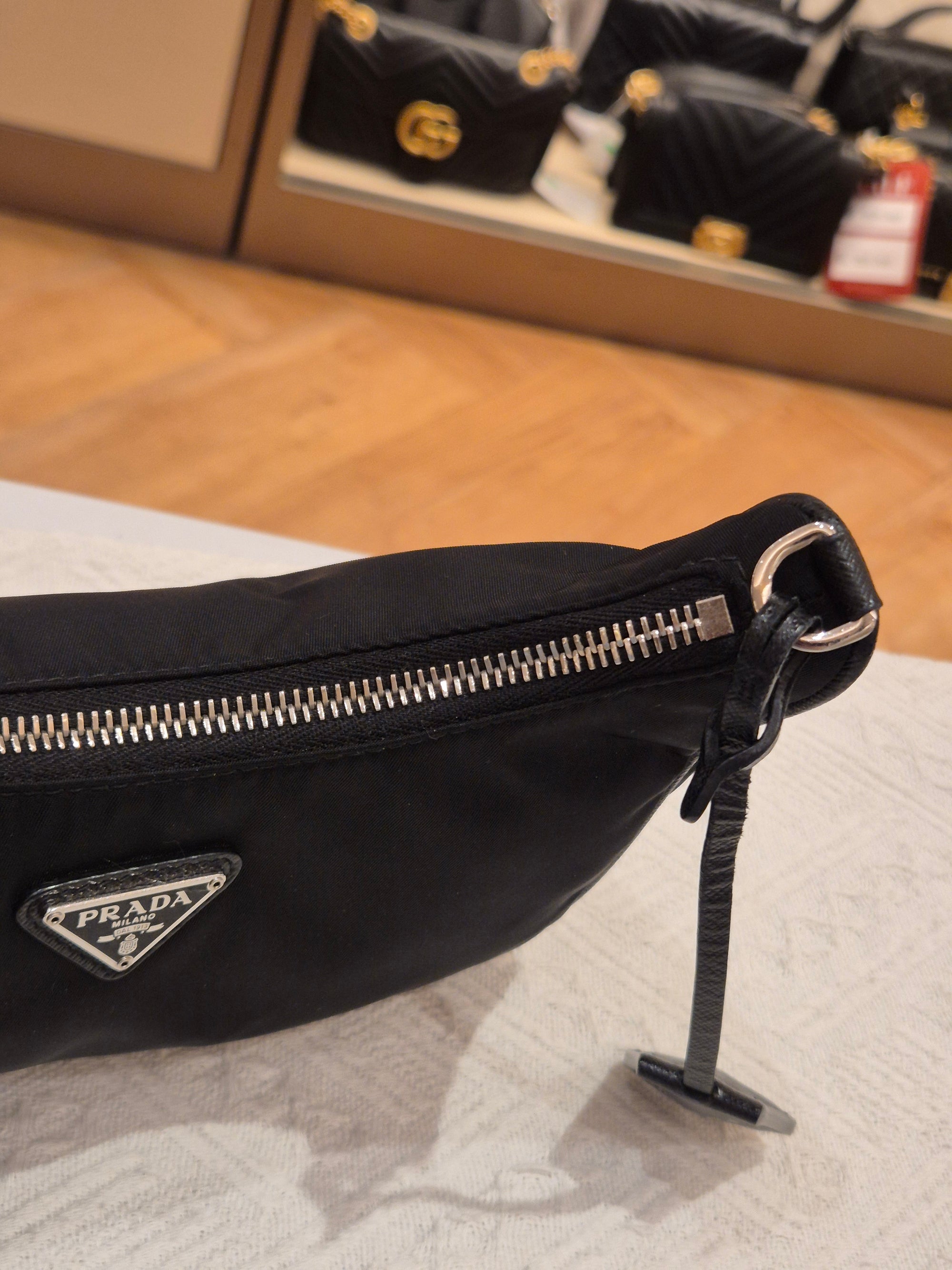 Prada Multi Pochette Re-Edition Nylon Black