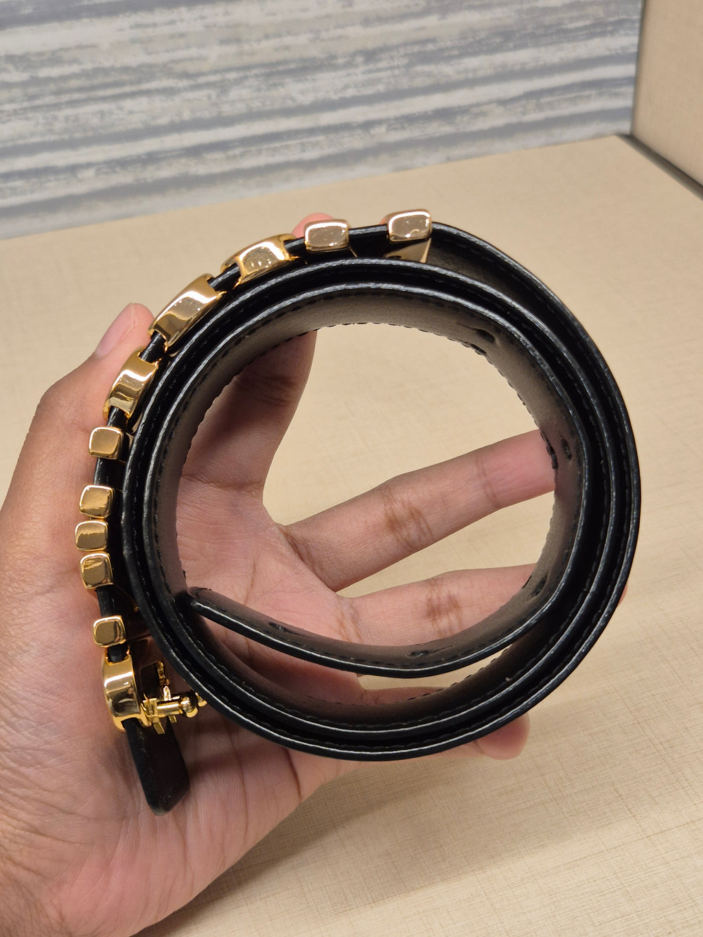 Moschino Belt Font Black Ghw