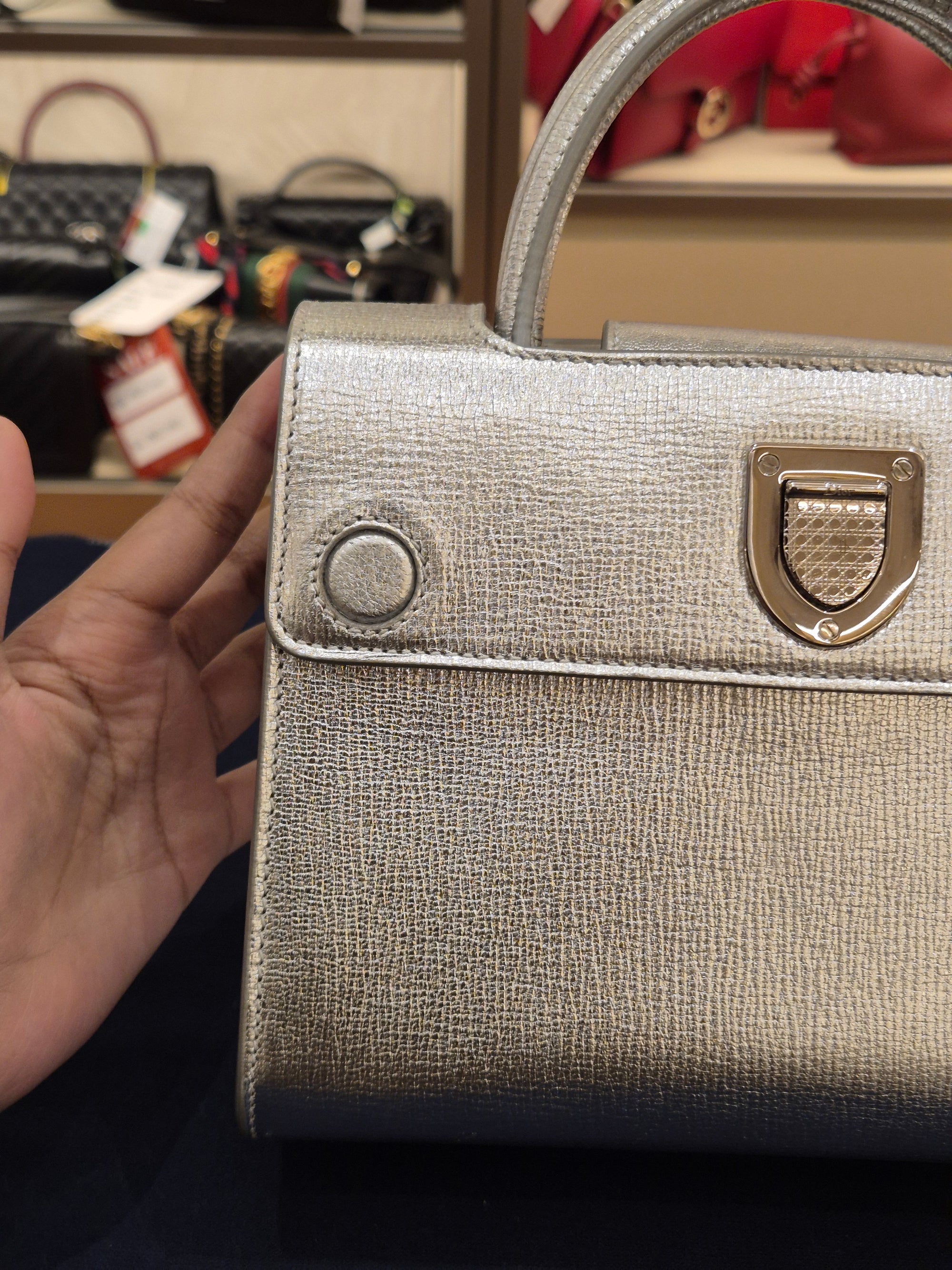 Diorever Mini Top Handle SIlver