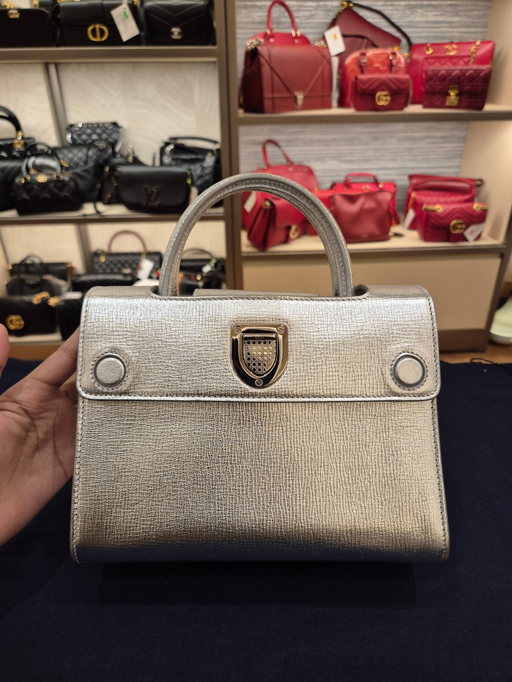 Diorever Mini Top Handle SIlver