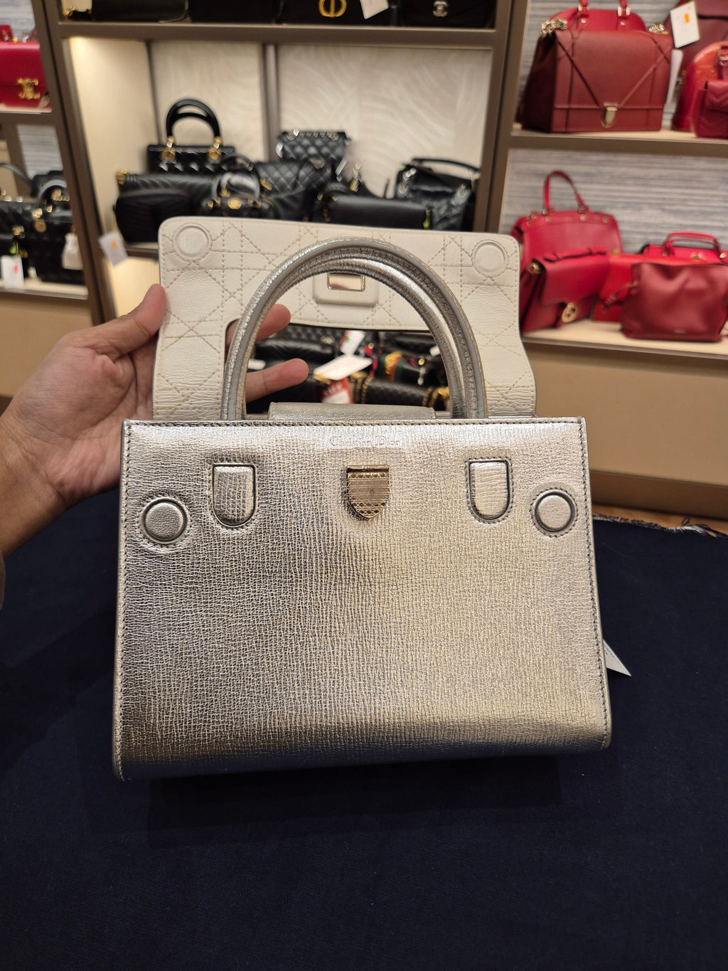 Diorever Mini Top Handle SIlver