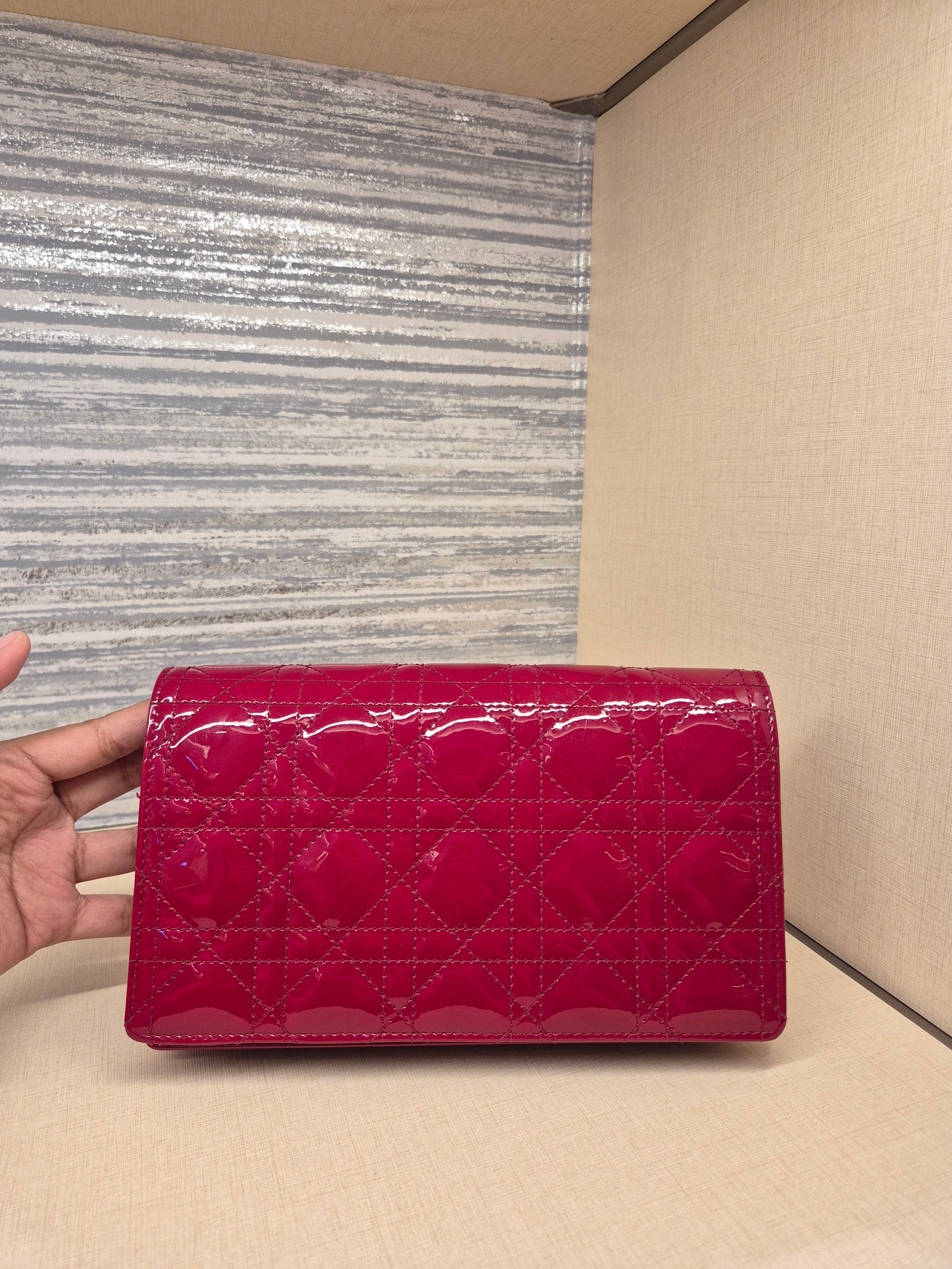 Dior Cannage Woc Red Patent