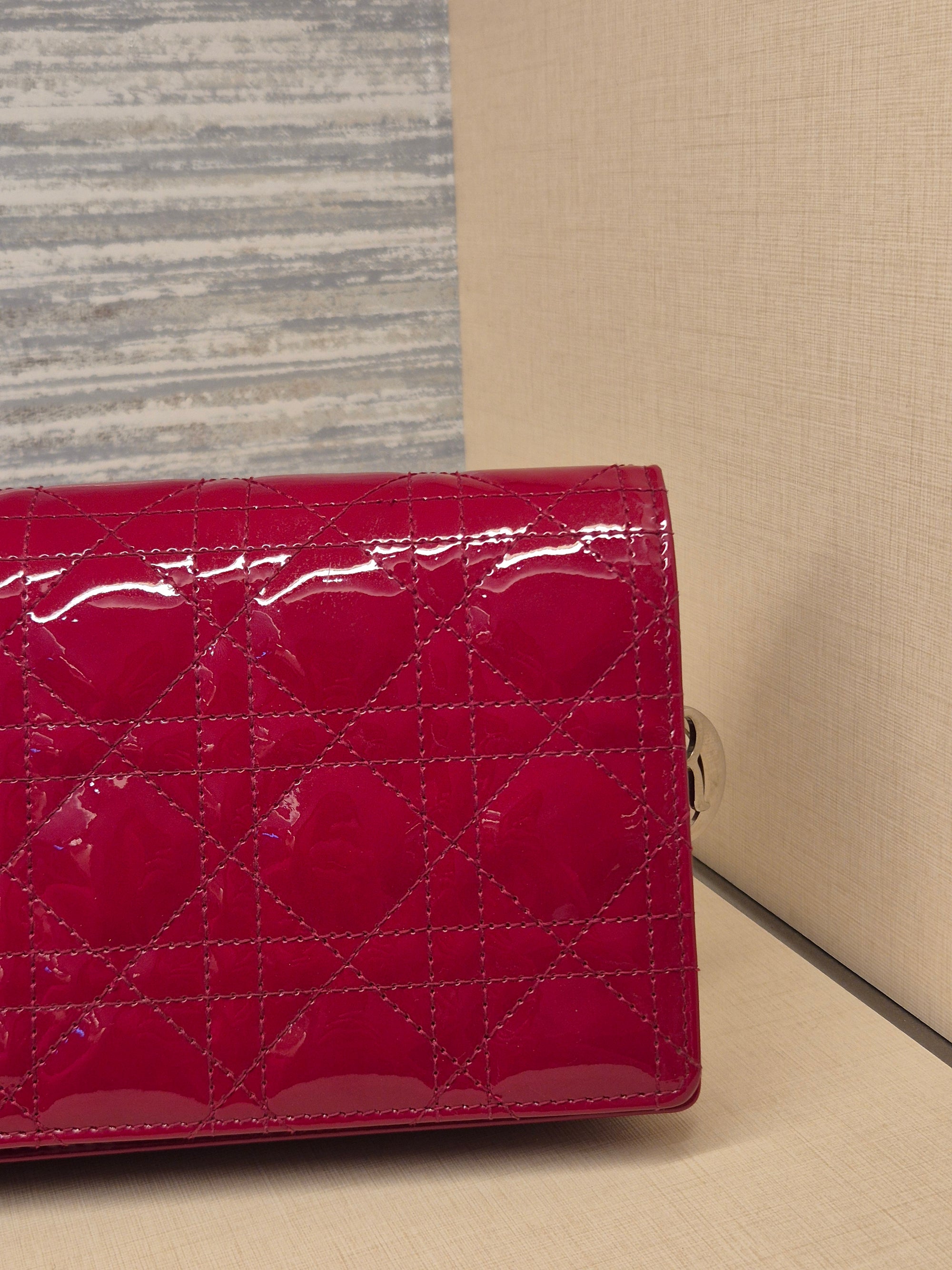 Dior Cannage Woc Red Patent
