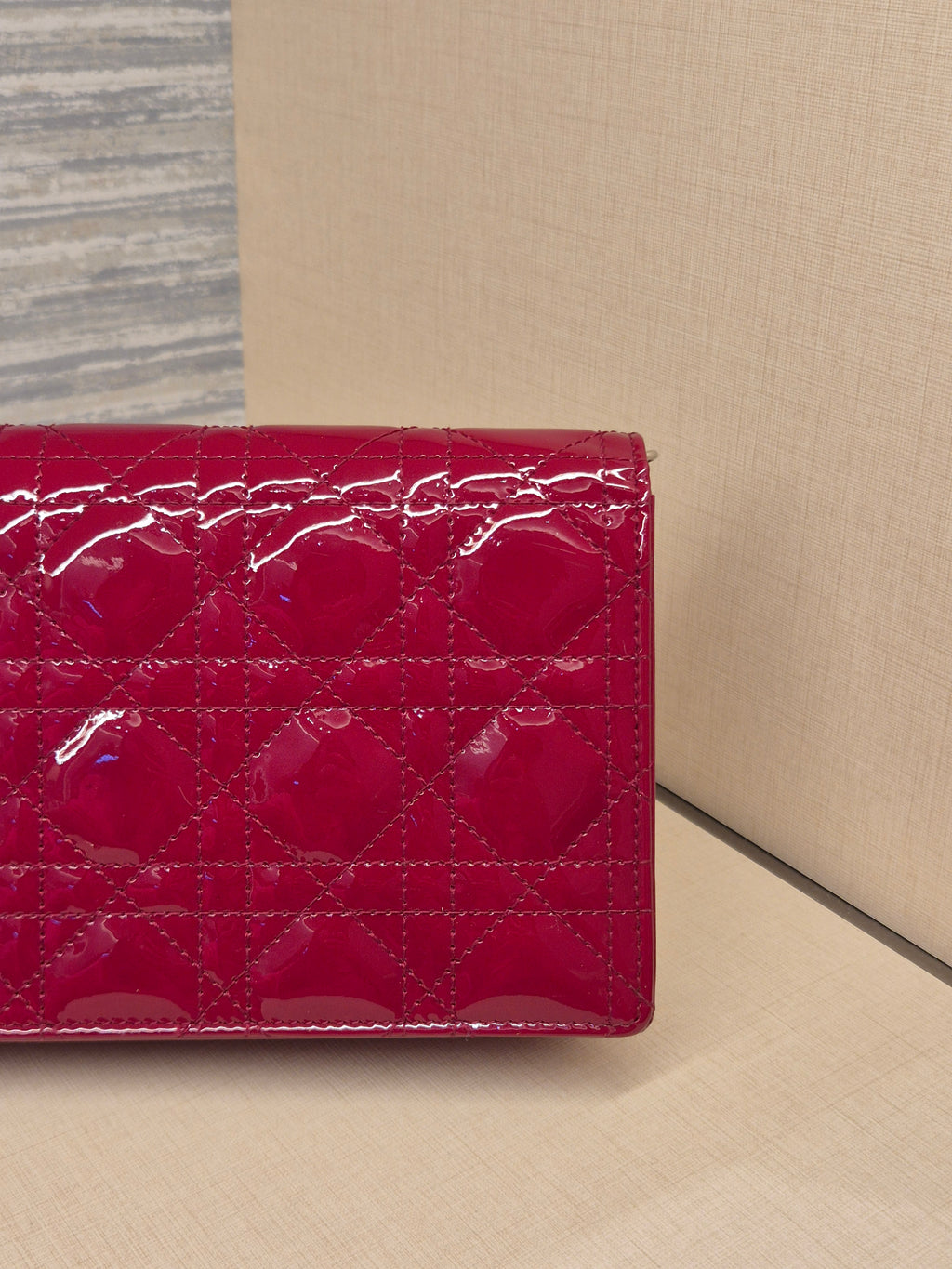 Dior Cannage Woc Red Patent