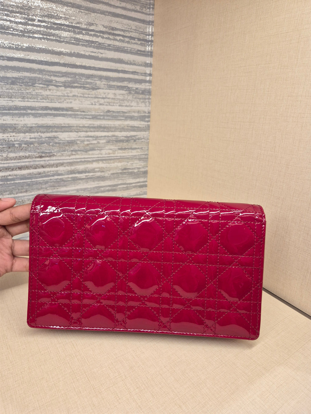 Dior Cannage Woc Red Patent