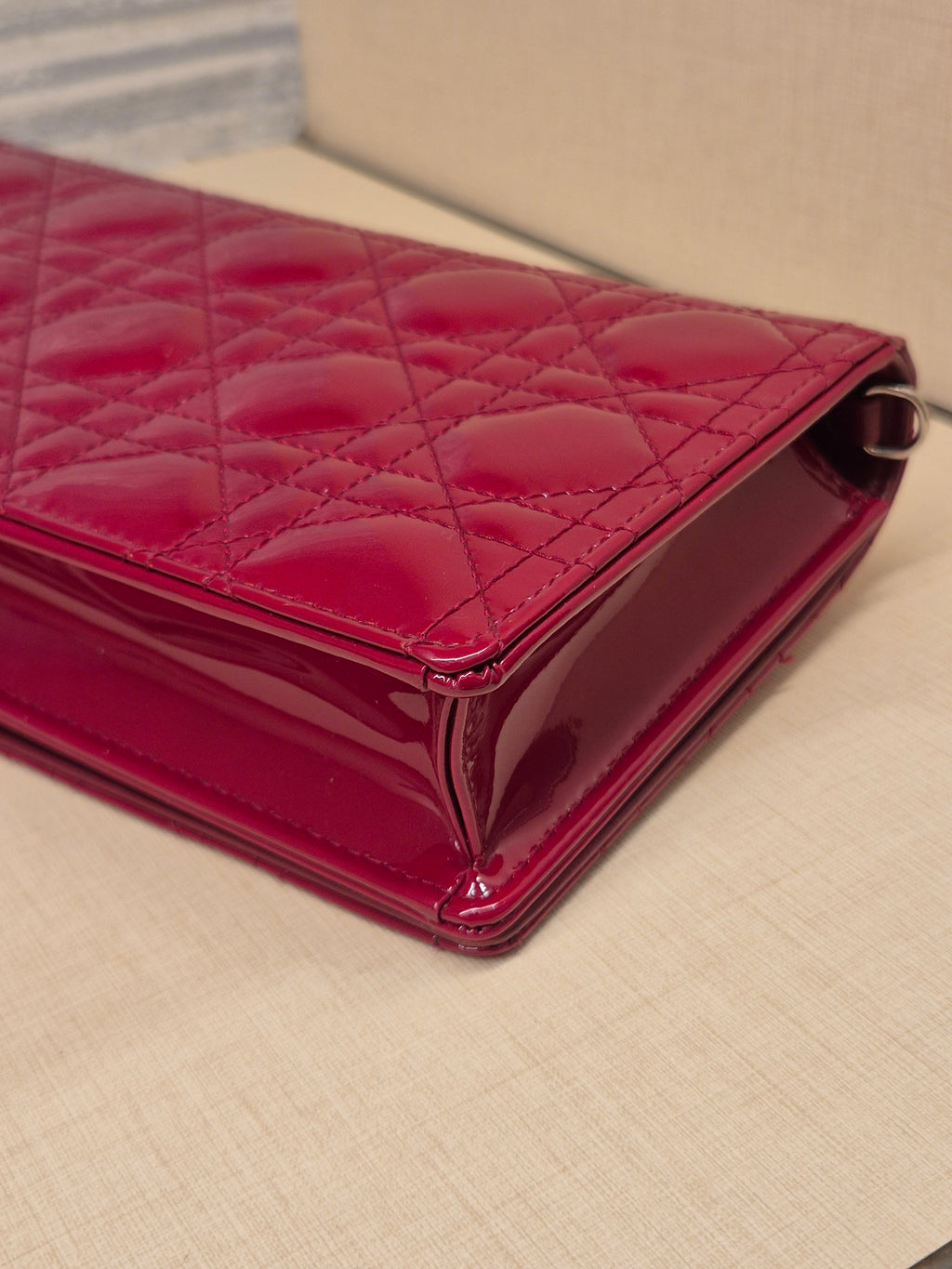 Dior Cannage Woc Red Patent