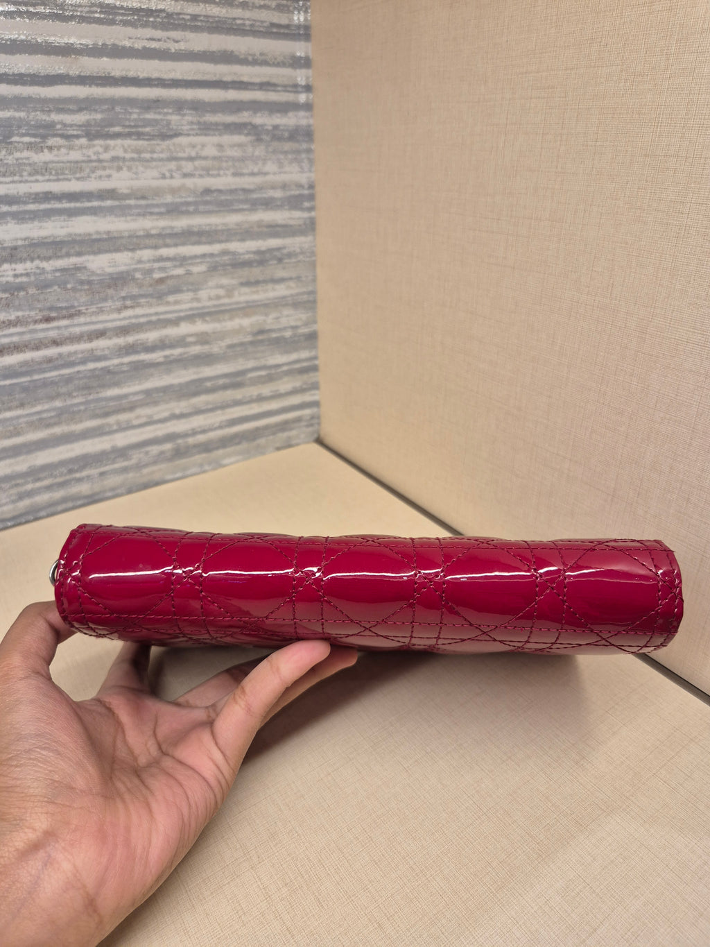 Dior Cannage Woc Red Patent