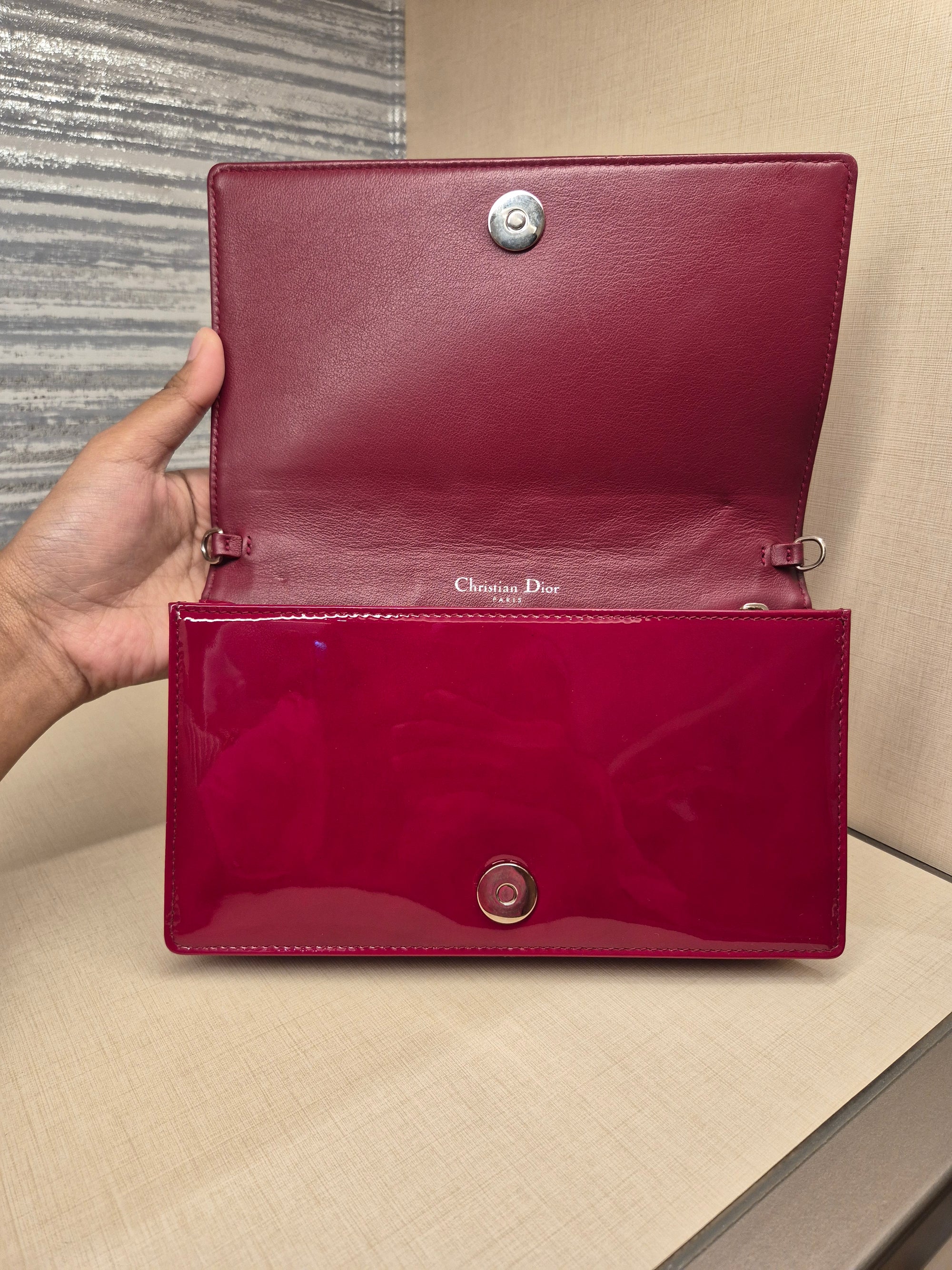 Dior Cannage Woc Red Patent