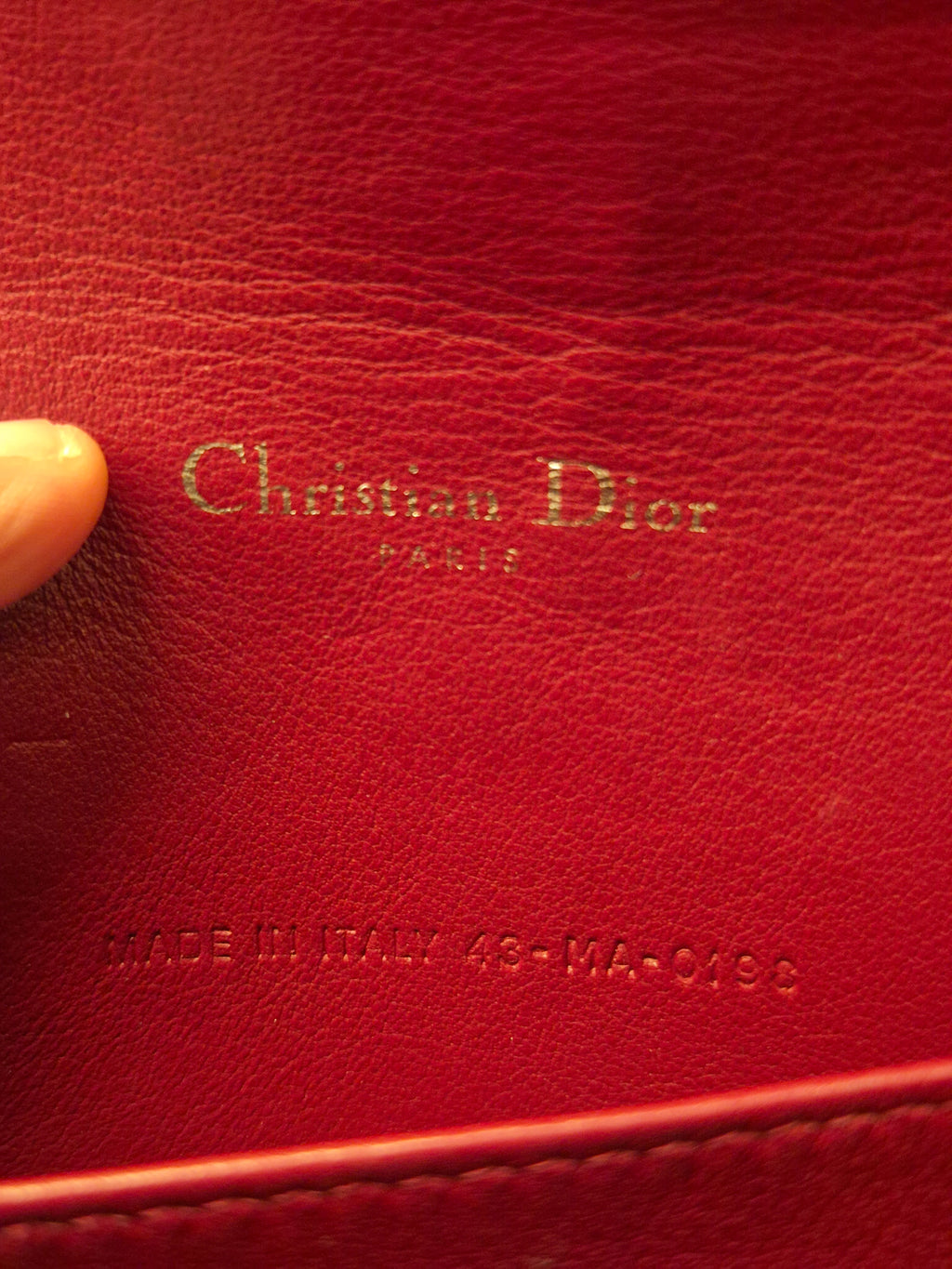 Dior Cannage Woc Red Patent