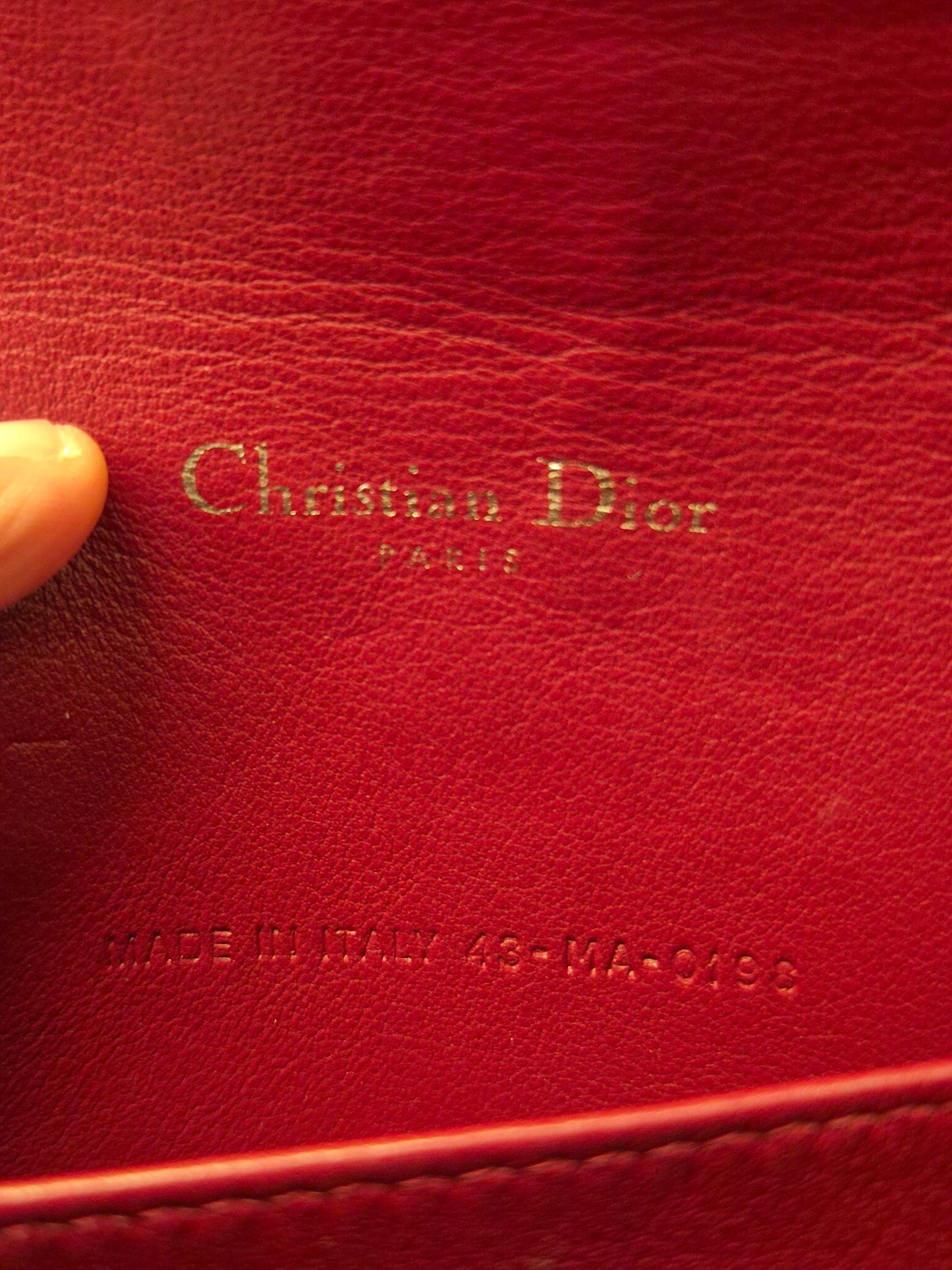Dior Cannage Woc Red Patent