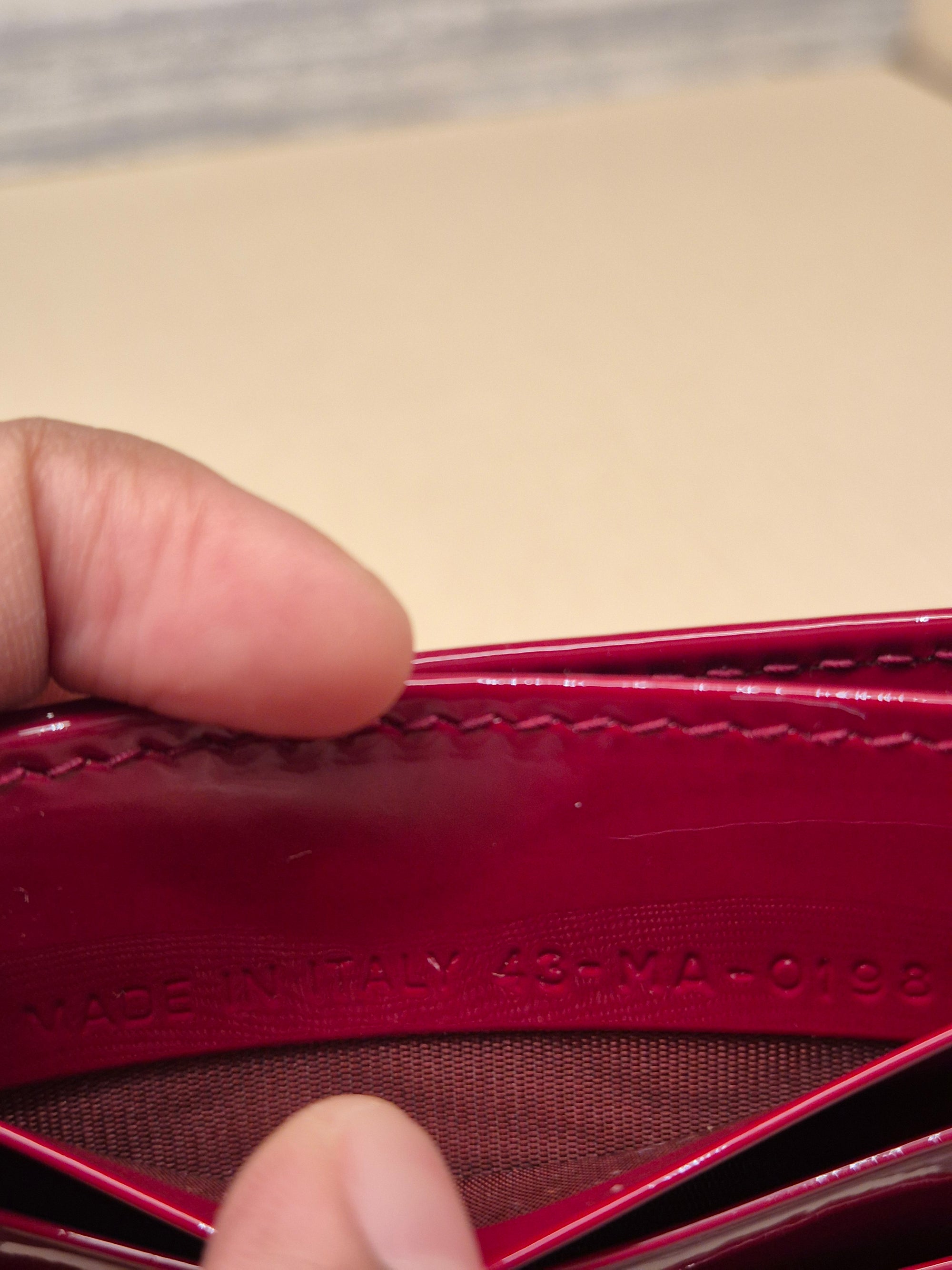 Dior Cannage Woc Red Patent