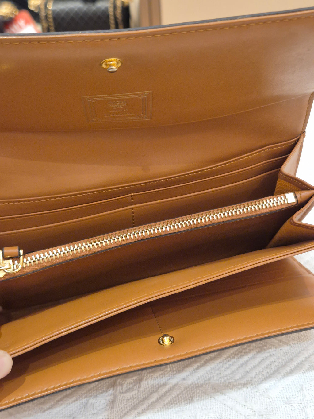 MCM Long Wallet Cognac
