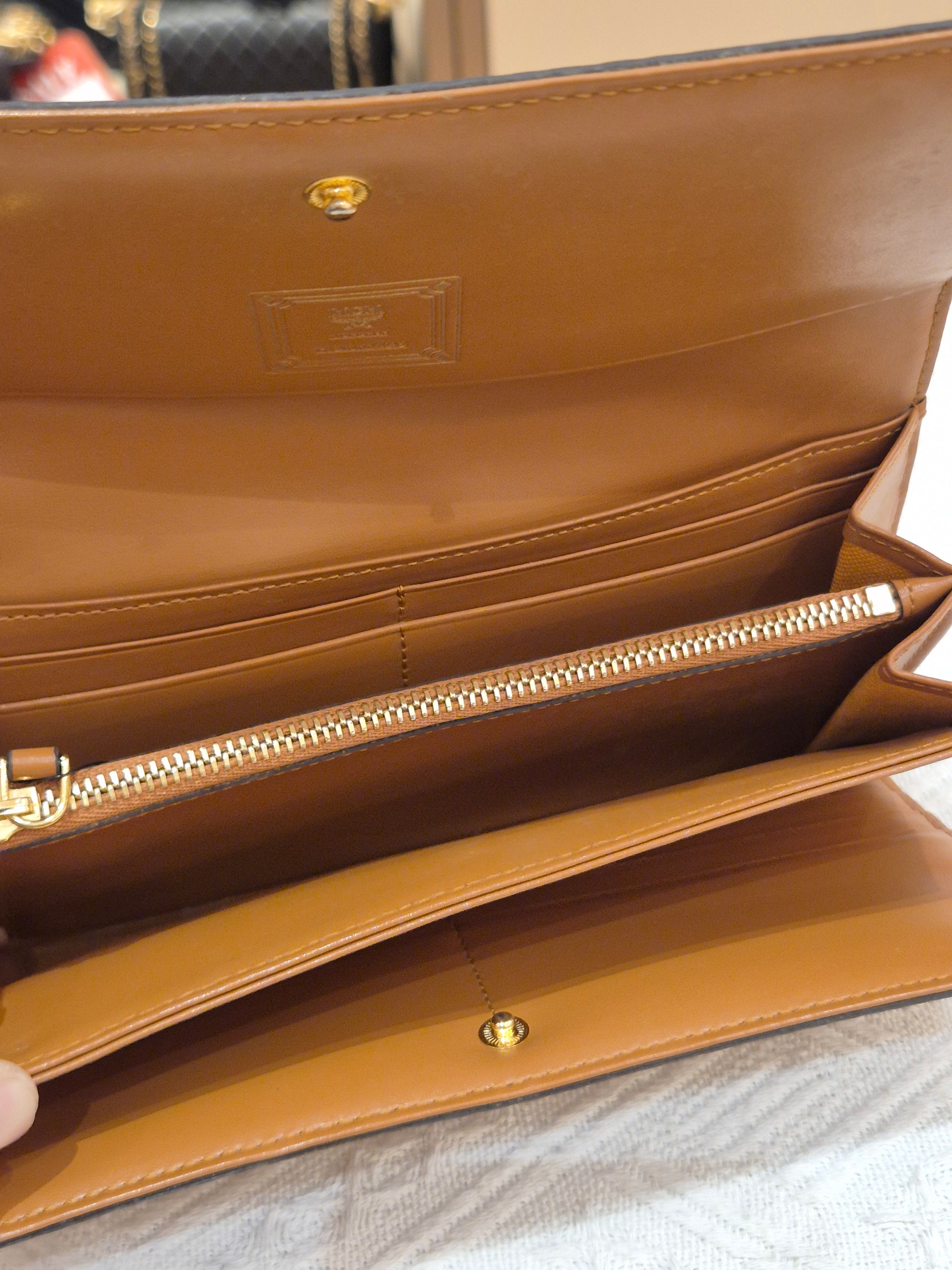 MCM Long Wallet Cognac