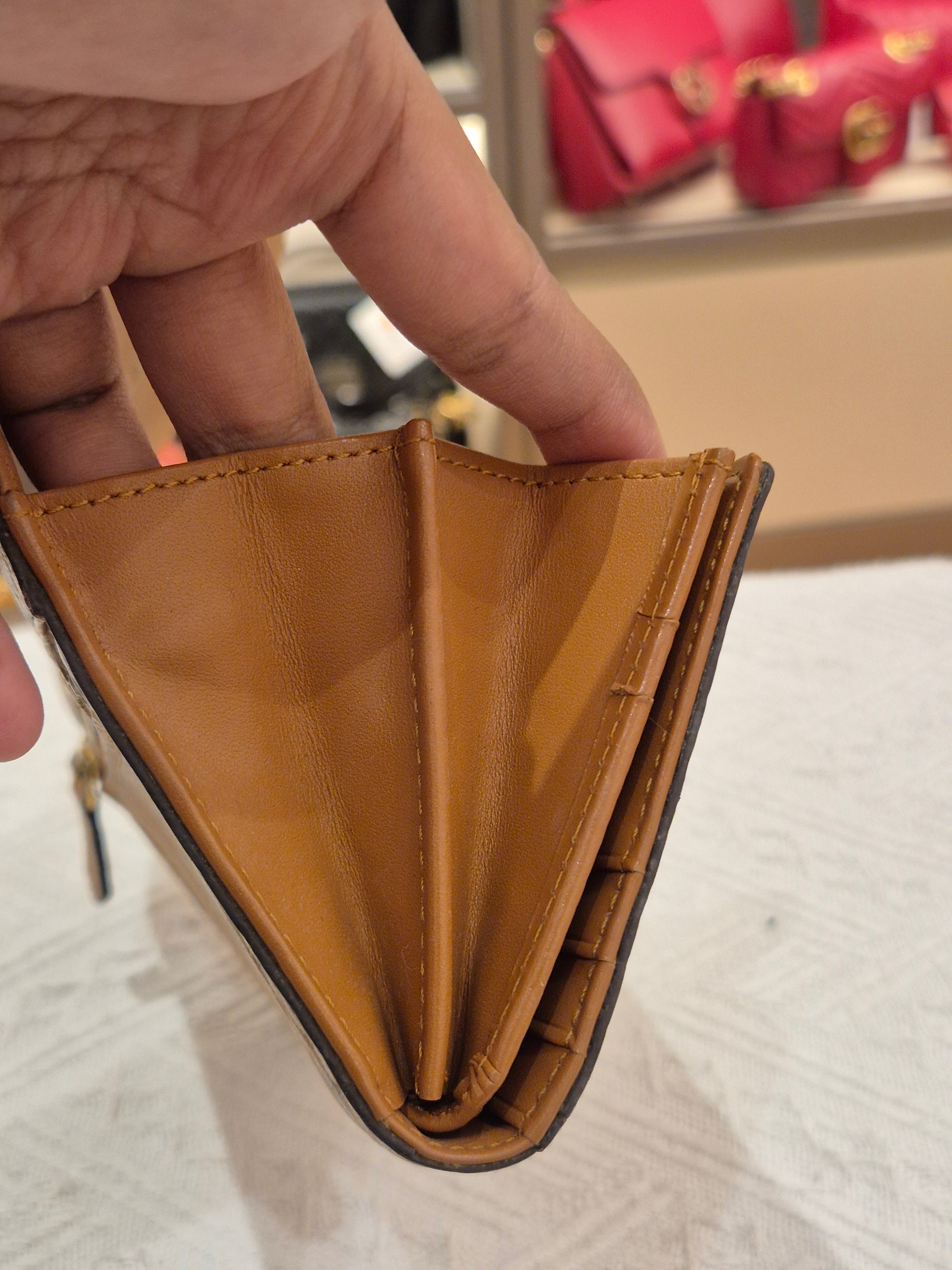 MCM Long Wallet Cognac