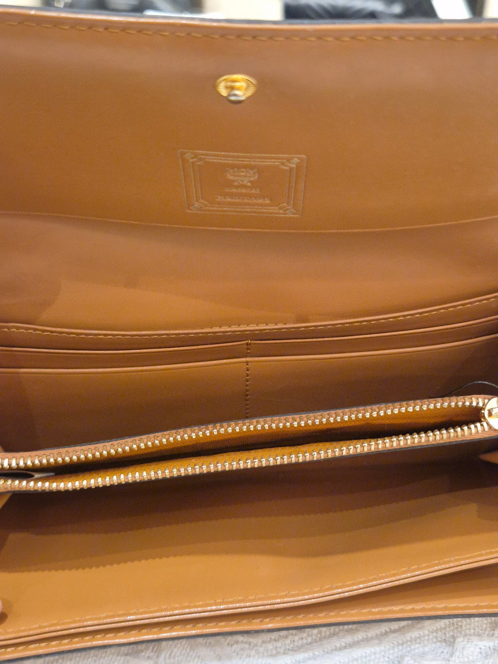 MCM Long Wallet Cognac
