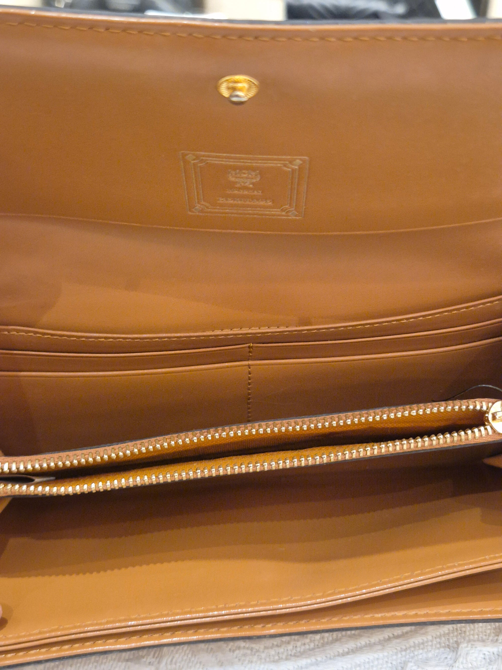 MCM Long Wallet Cognac