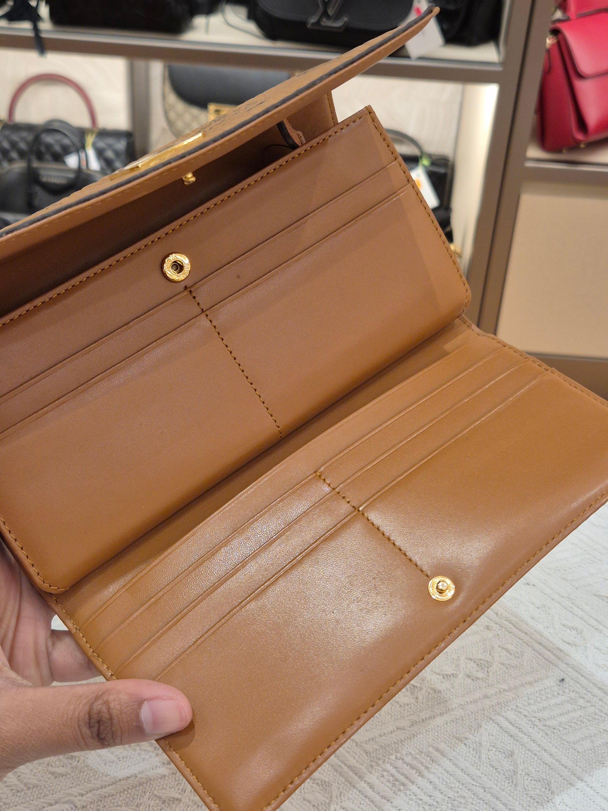 MCM Long Wallet Cognac
