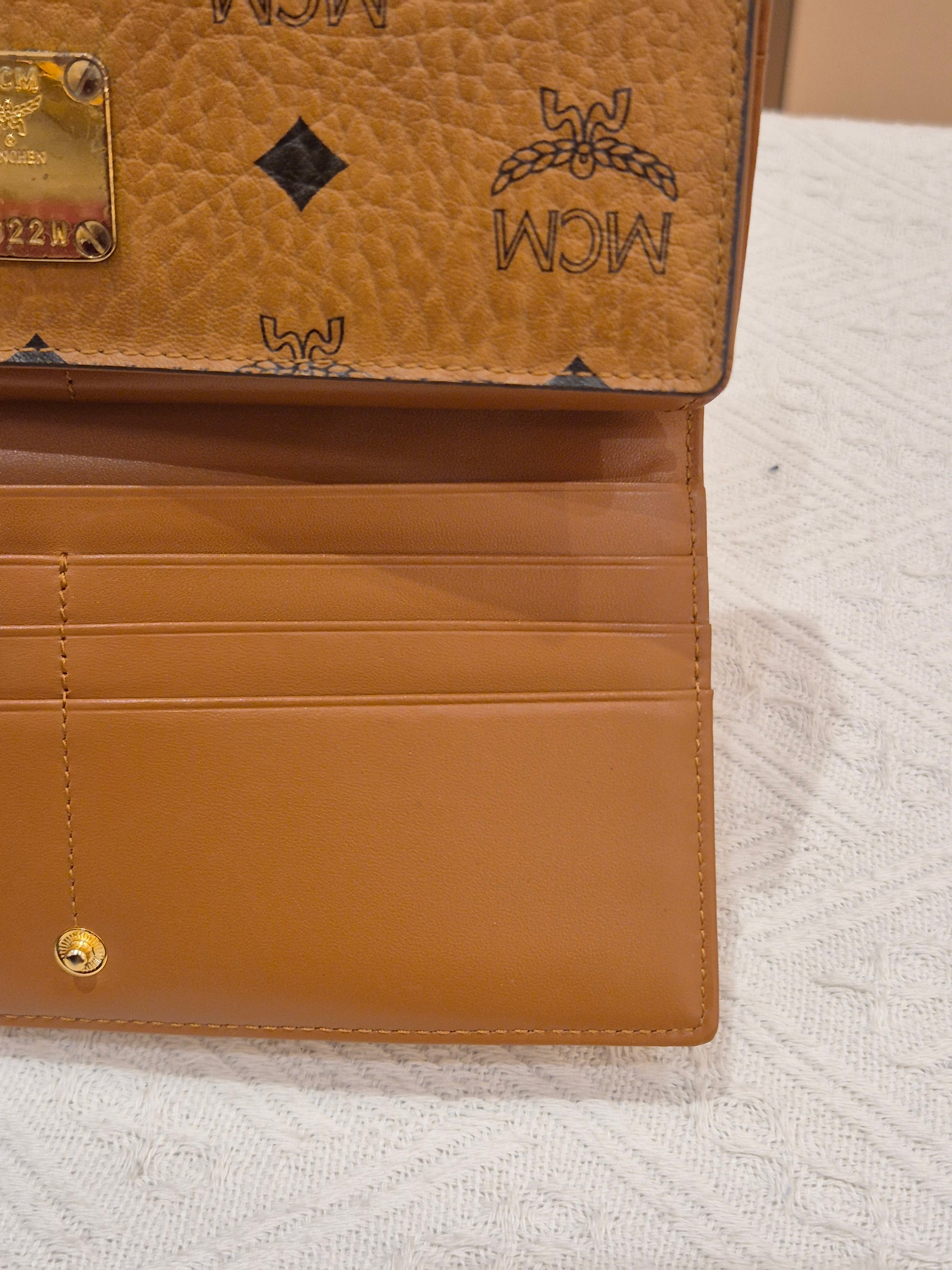 MCM Long Wallet Cognac