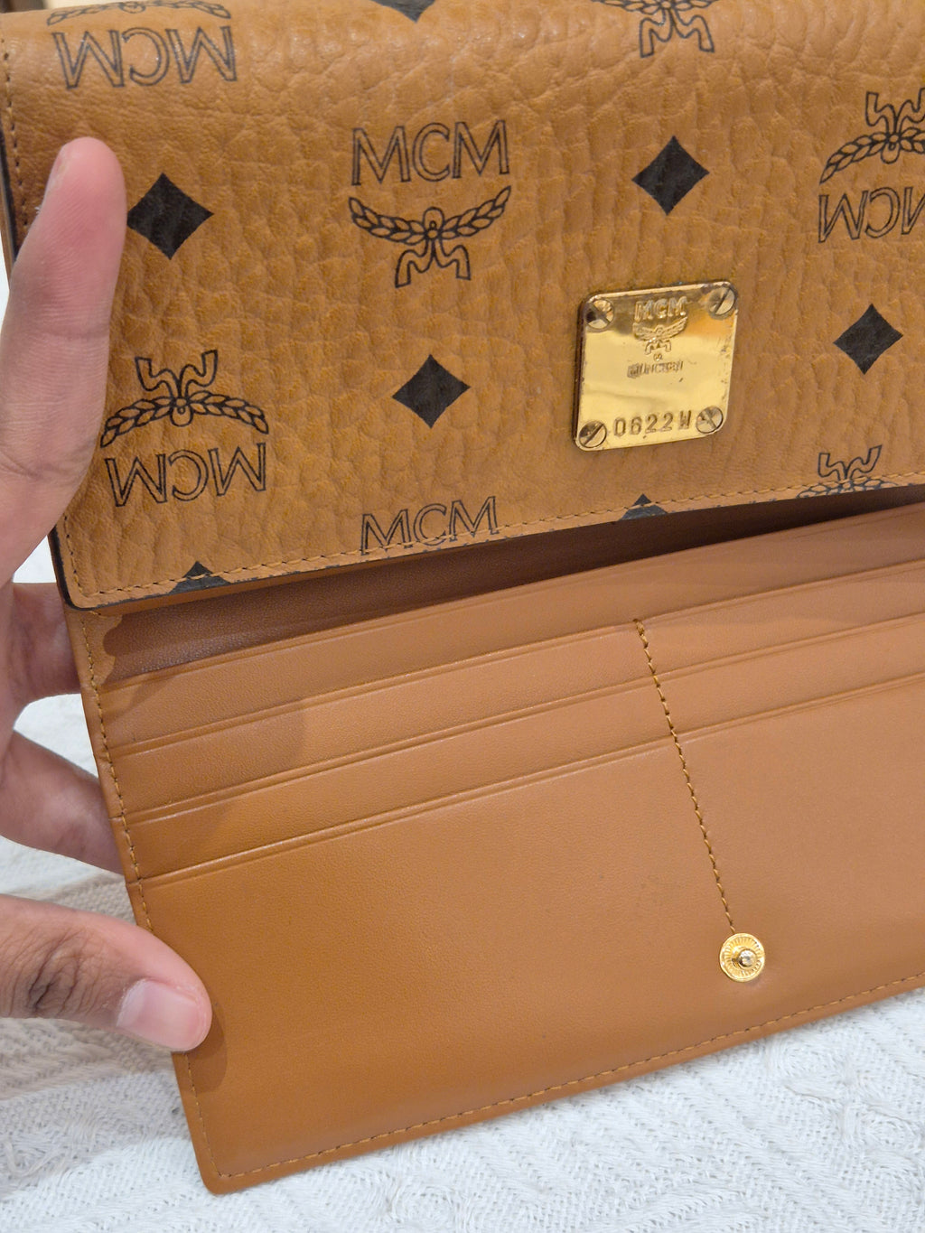 MCM Long Wallet Cognac