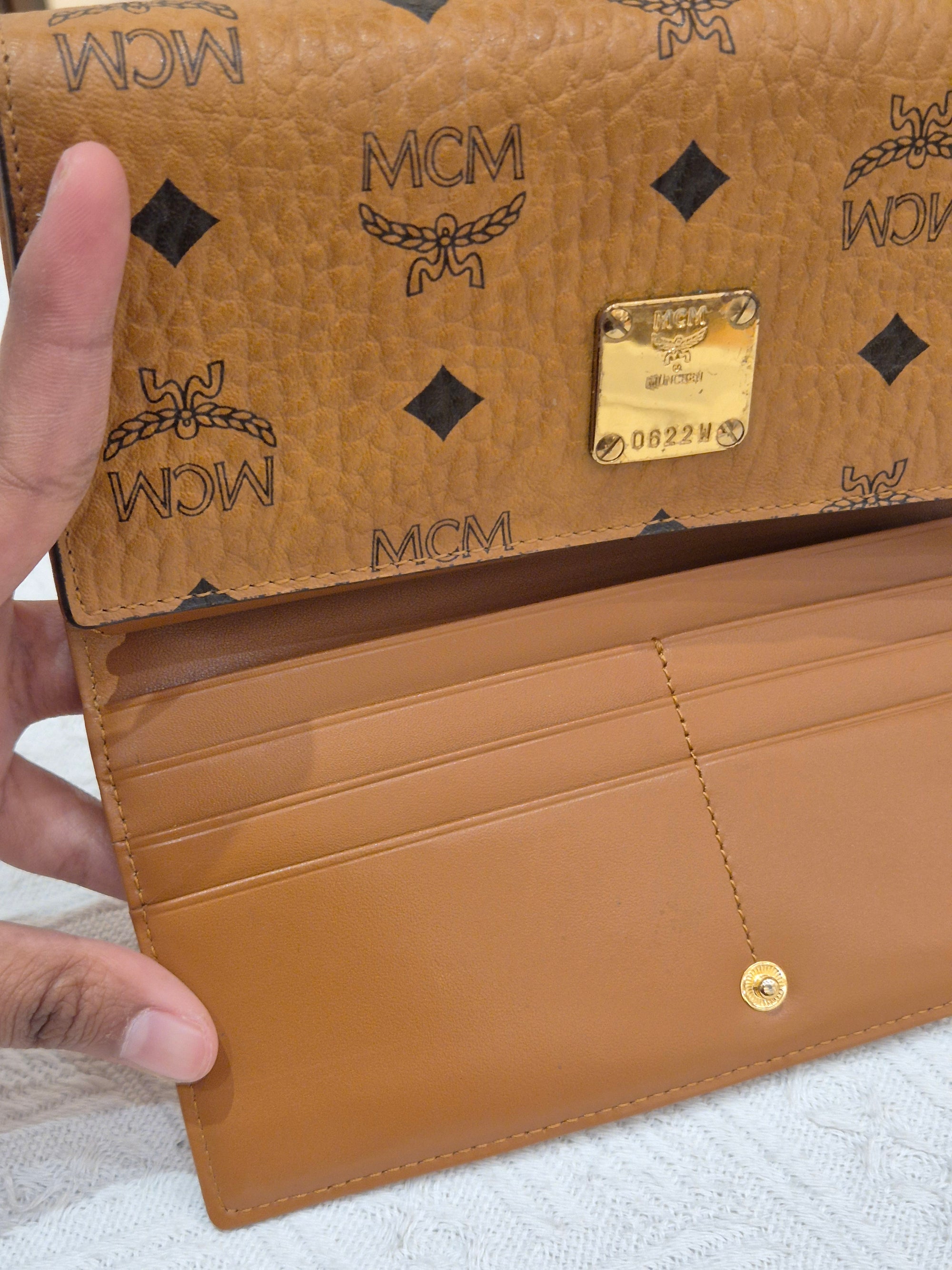 MCM Long Wallet Cognac