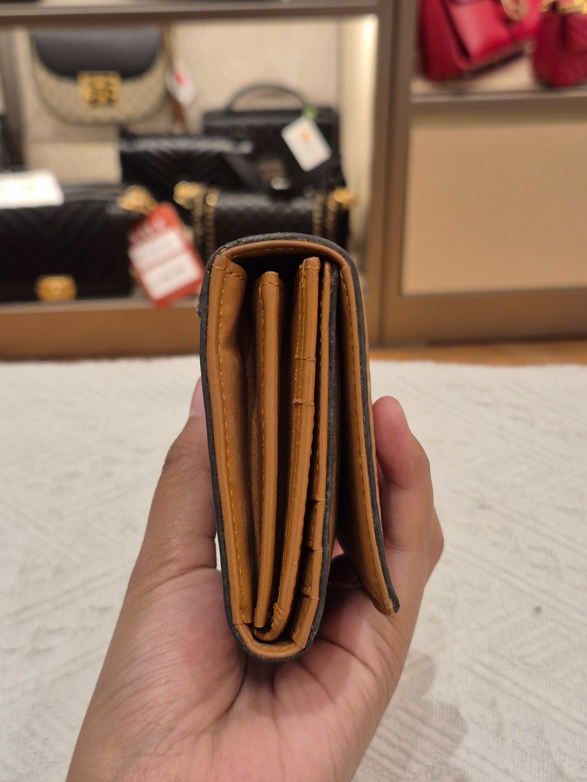 MCM Long Wallet Cognac