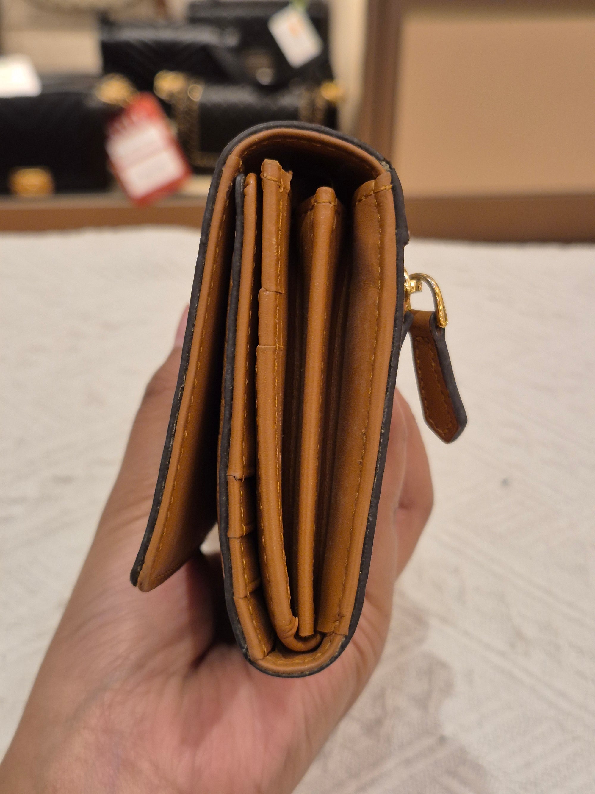 MCM Long Wallet Cognac