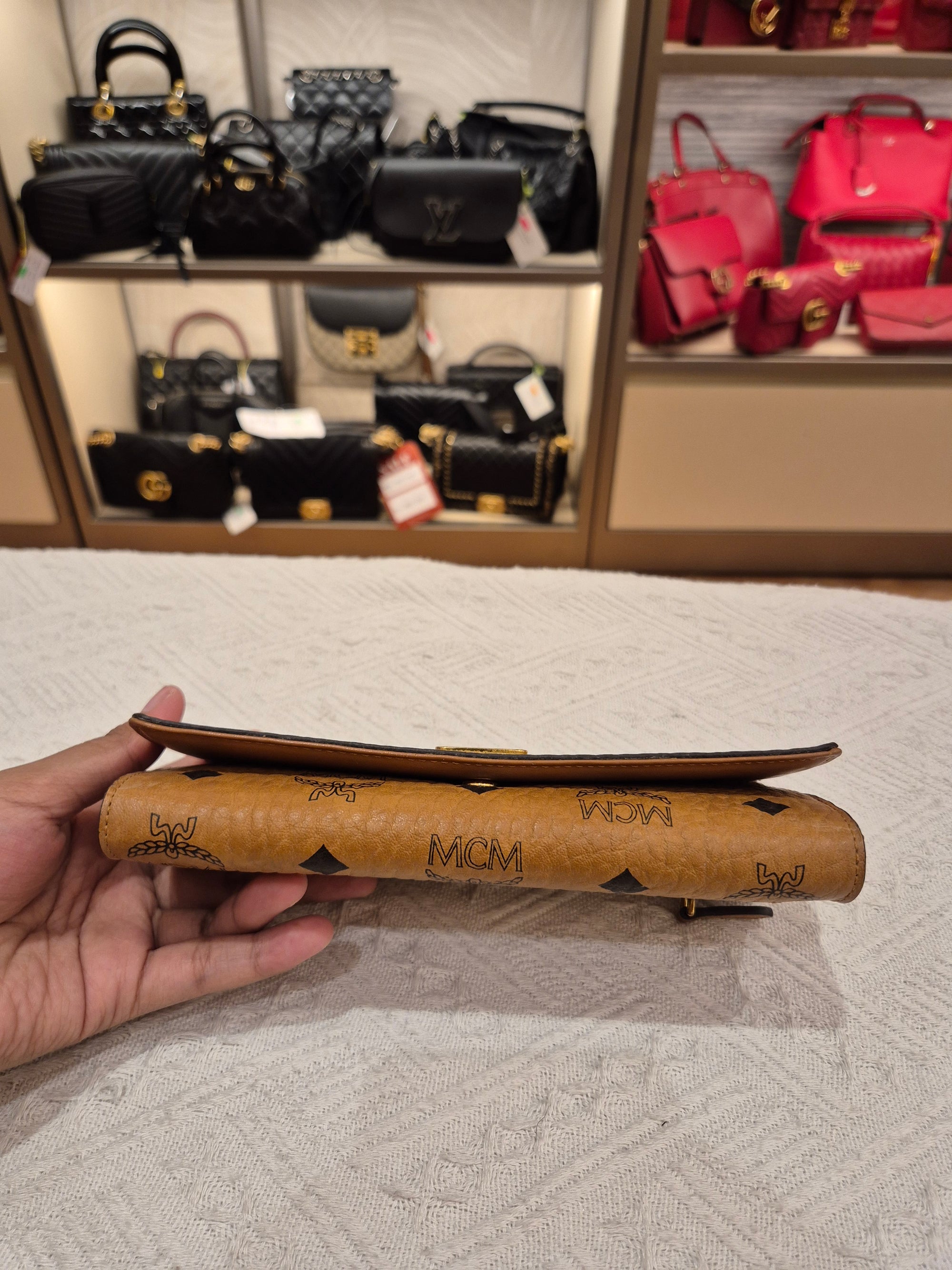 MCM Long Wallet Cognac