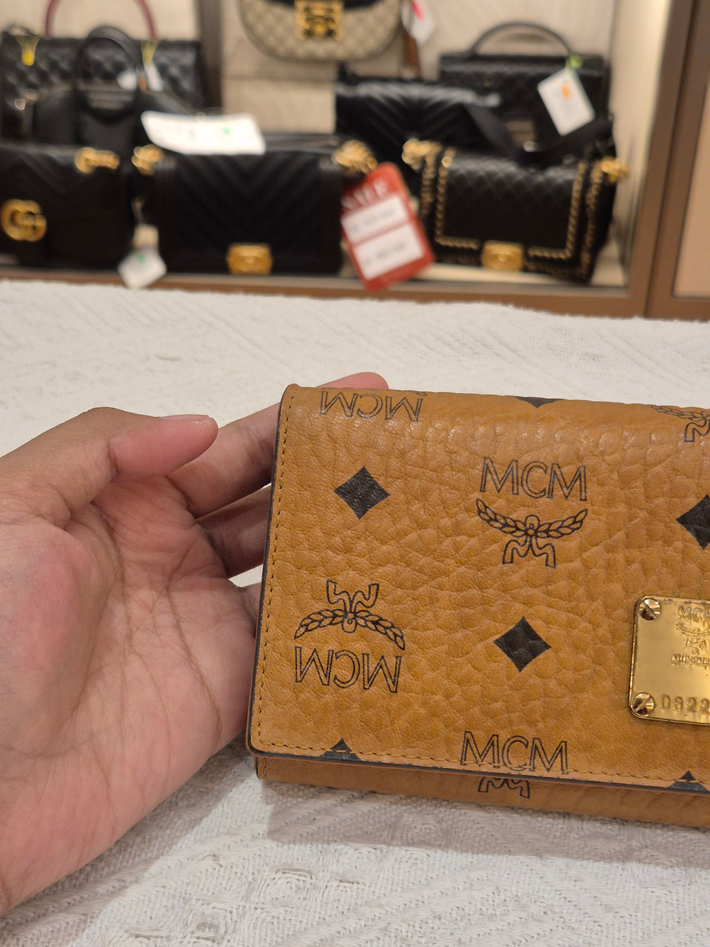 MCM Long Wallet Cognac