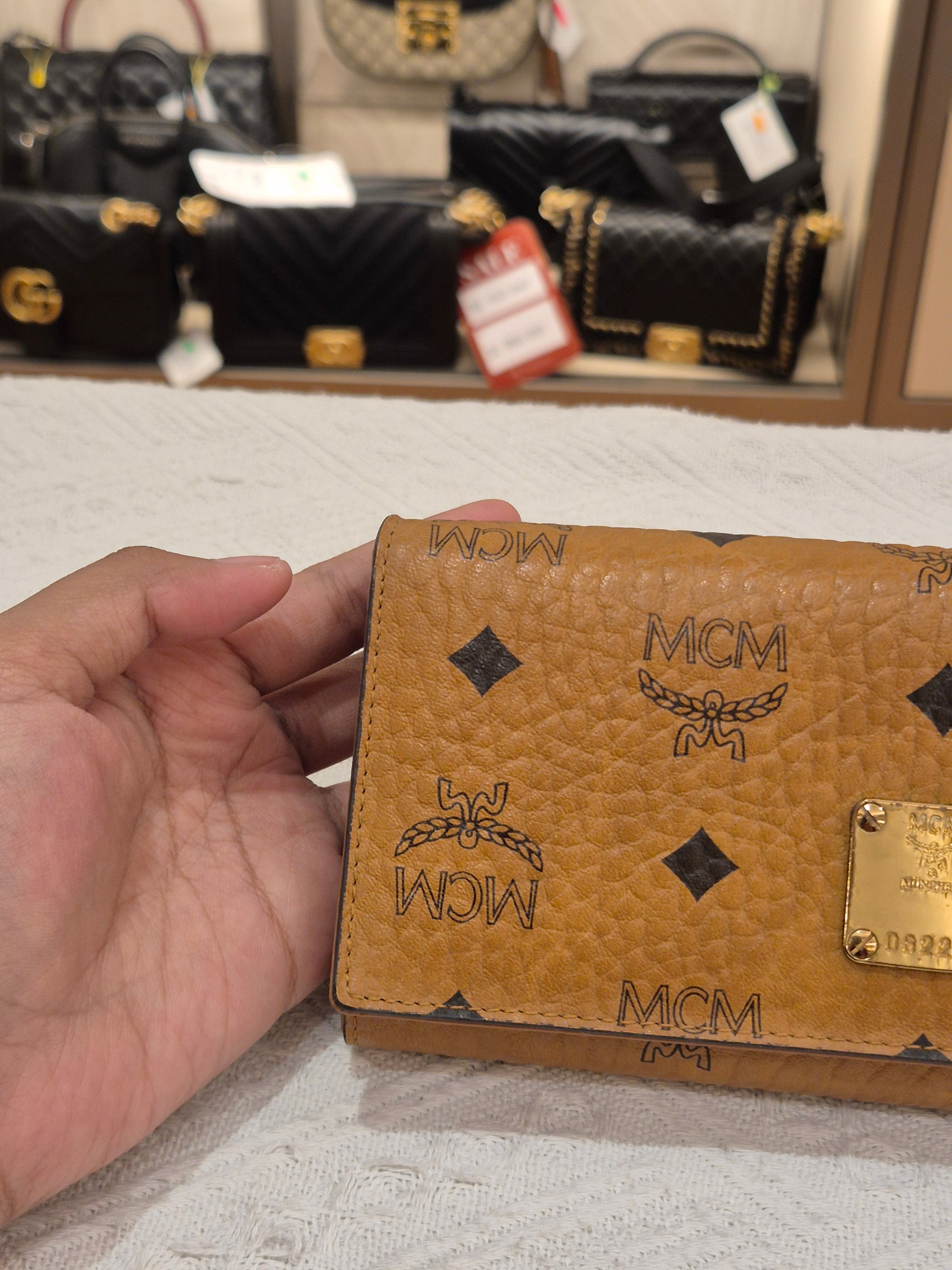 MCM Long Wallet Cognac