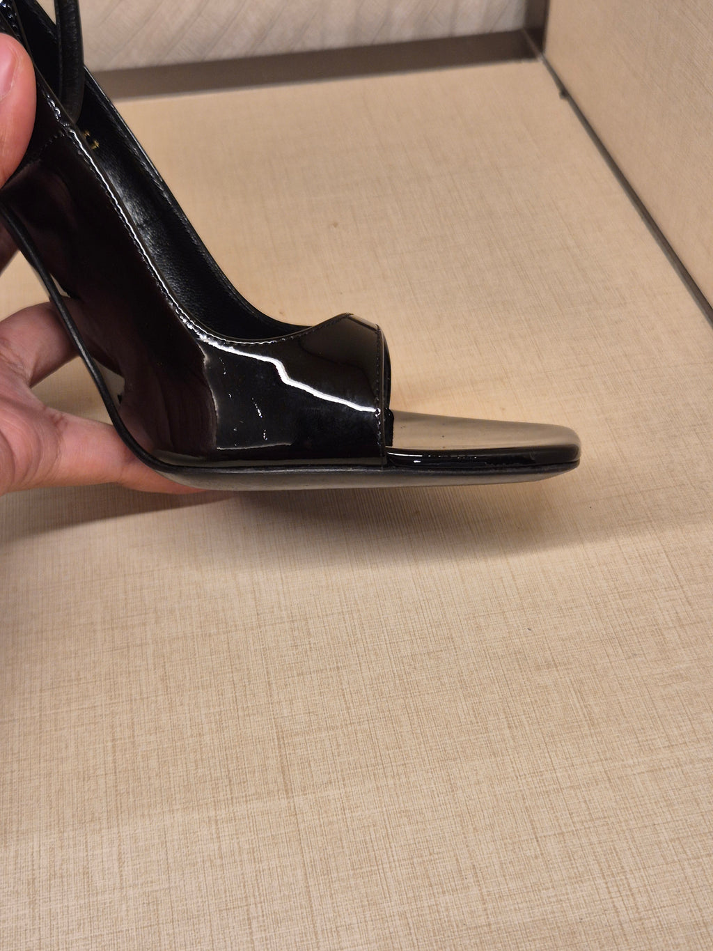YSL Heels Opyum Black Patent