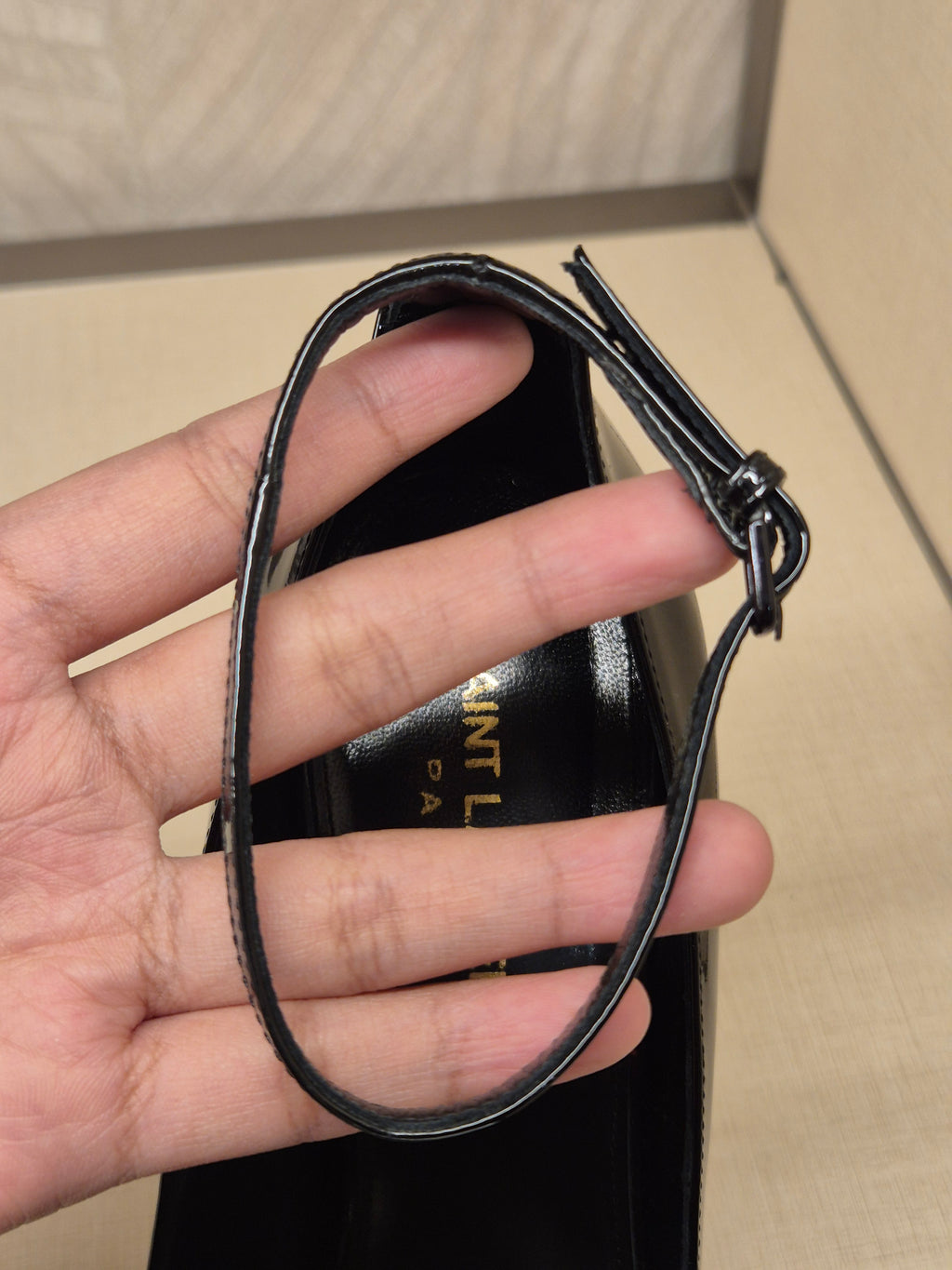 YSL Heels Opyum Black Patent