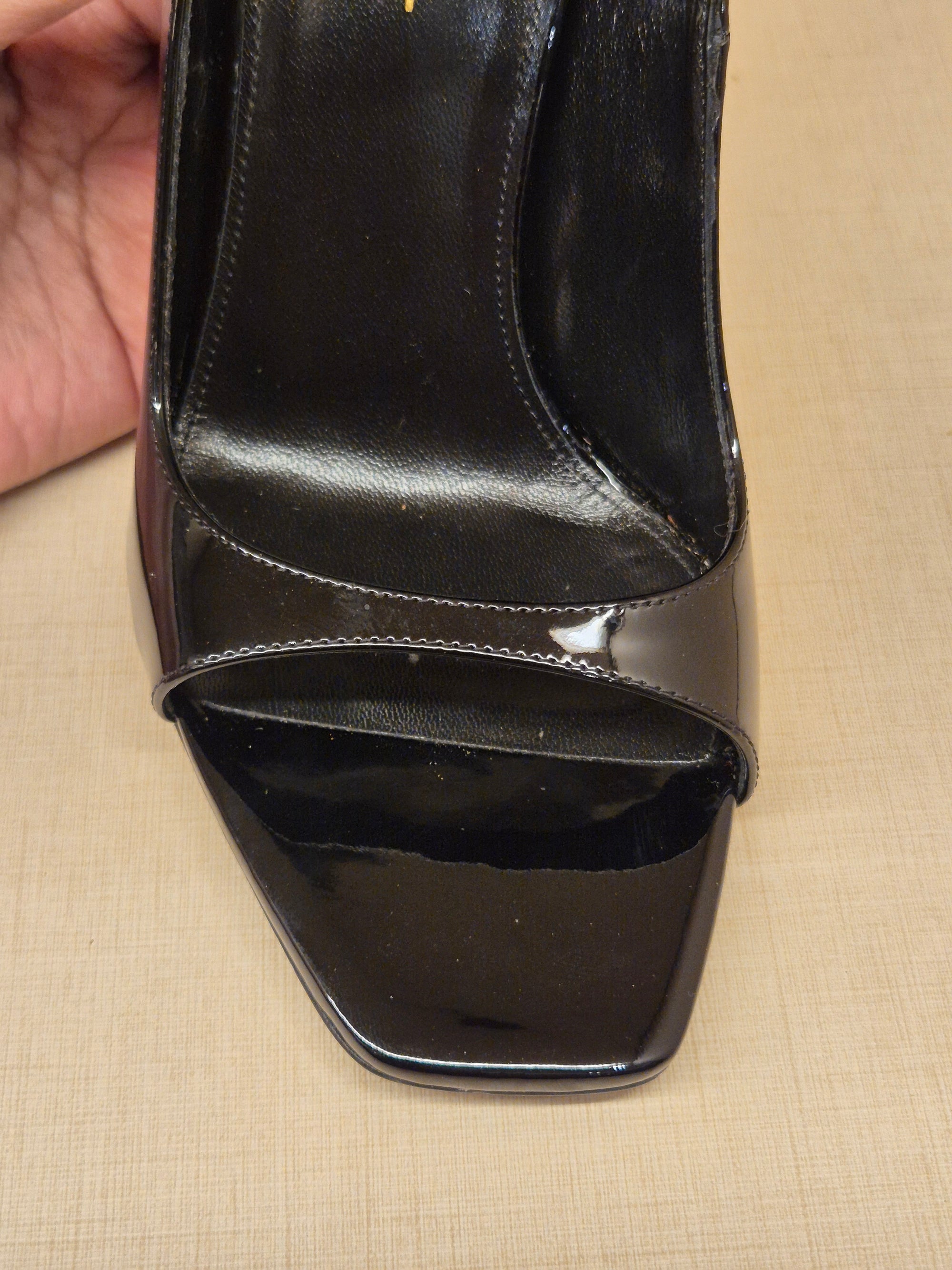 YSL Heels Opyum Black Patent
