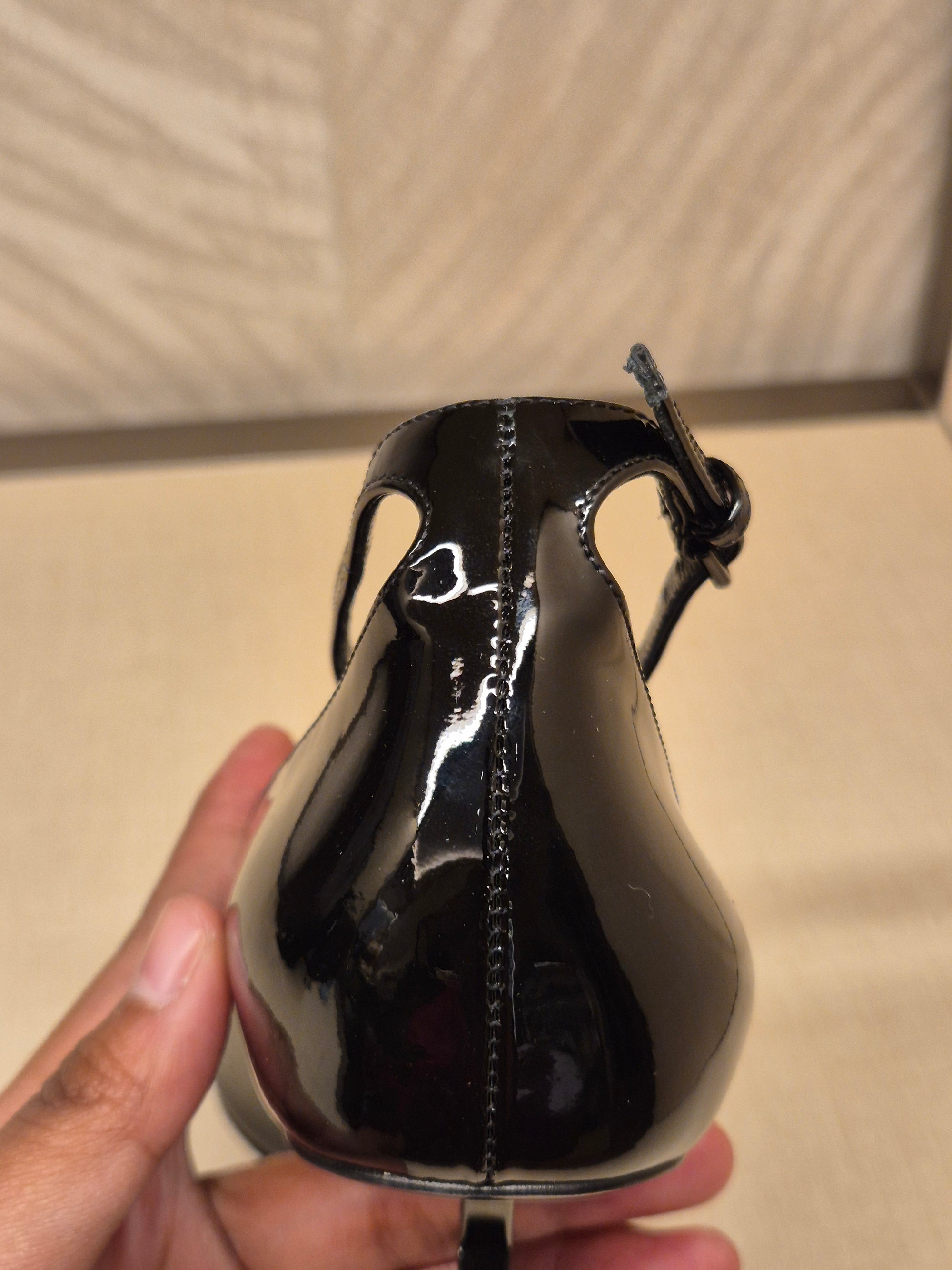 YSL Heels Opyum Black Patent