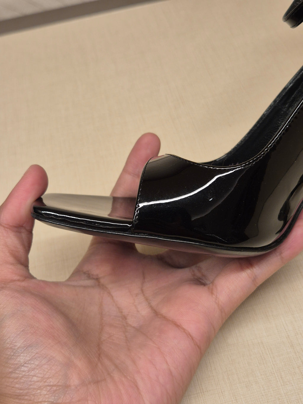 YSL Heels Opyum Black Patent