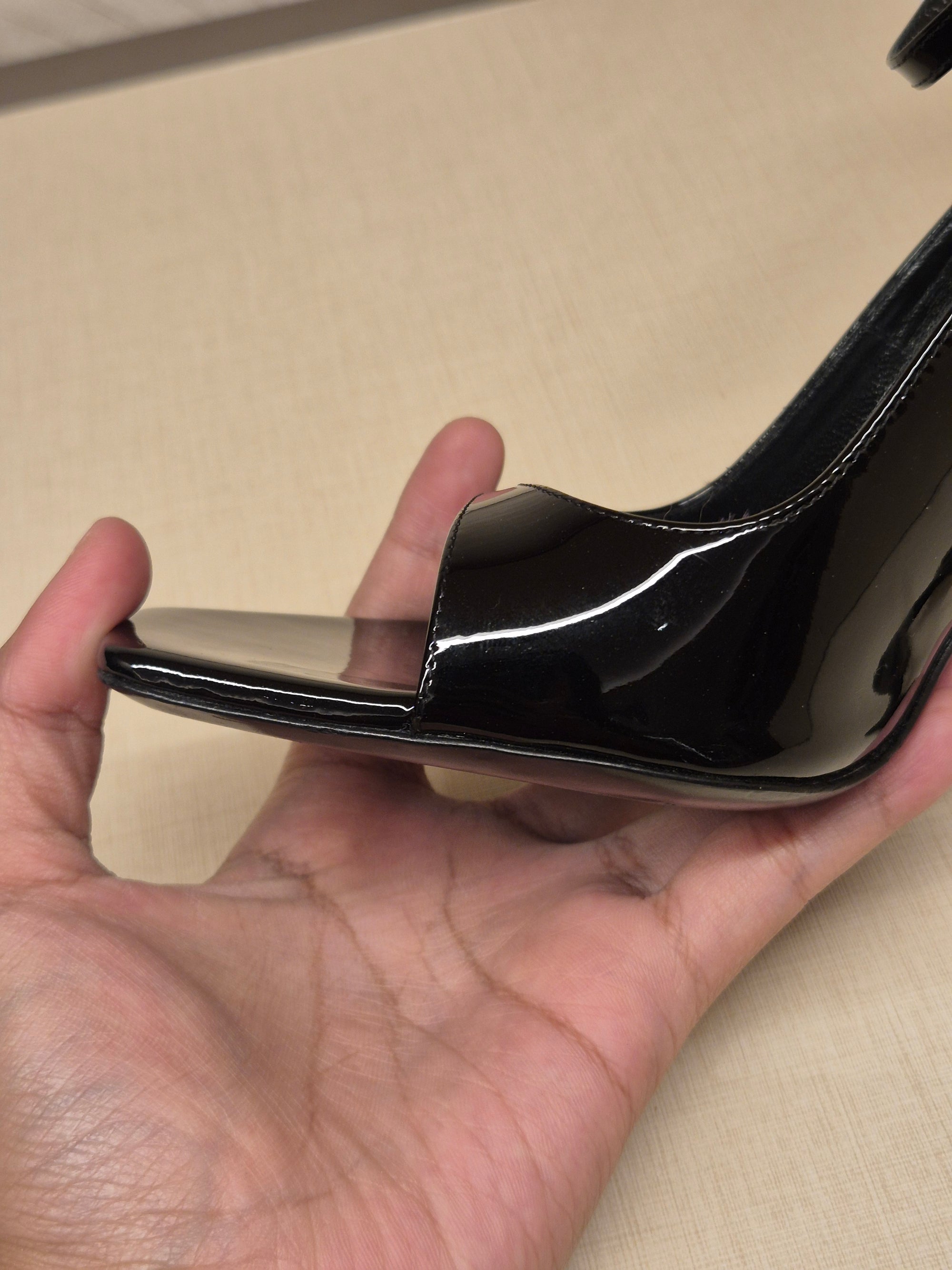 YSL Heels Opyum Black Patent