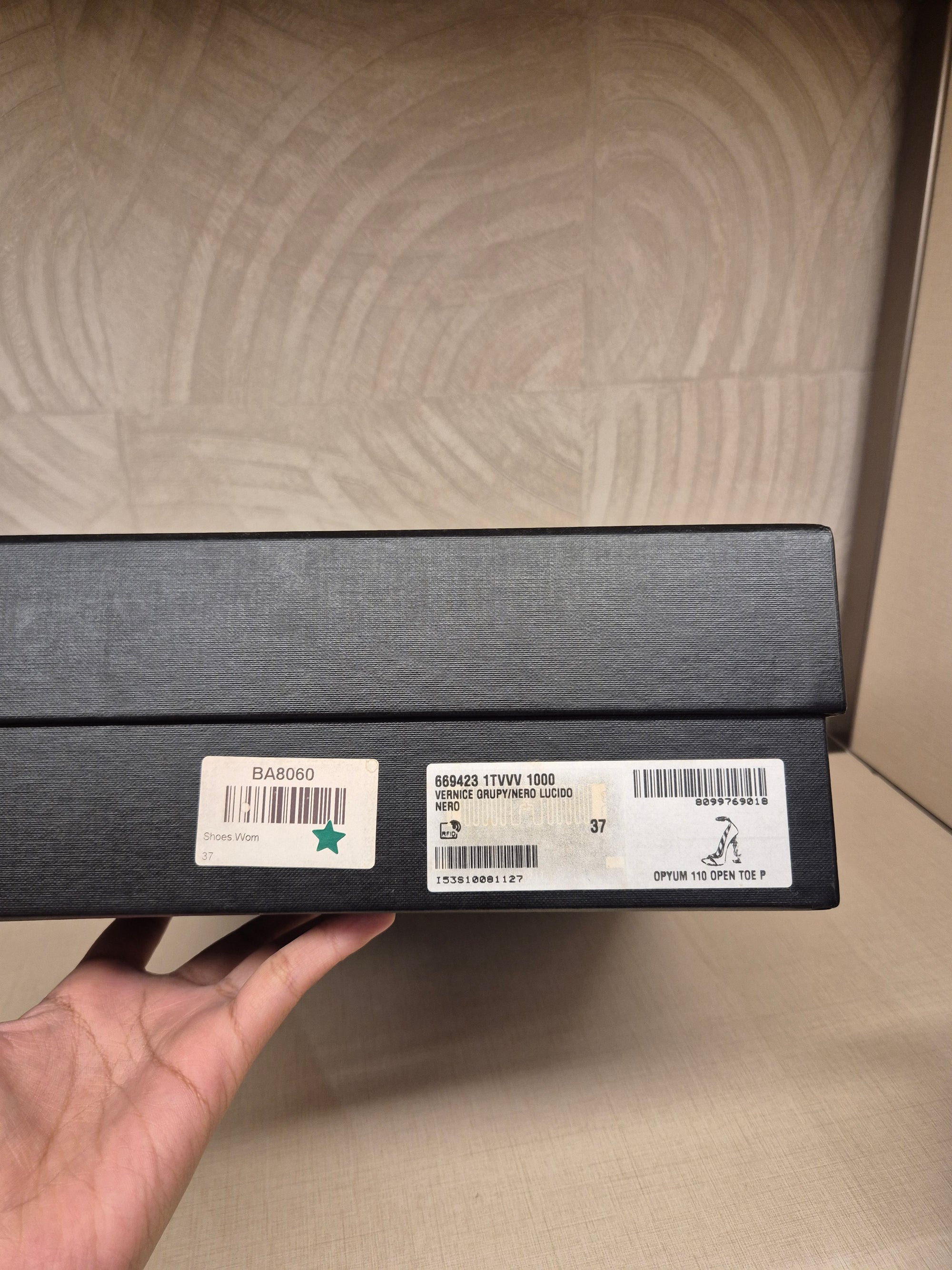 YSL Heels Opyum Black Patent