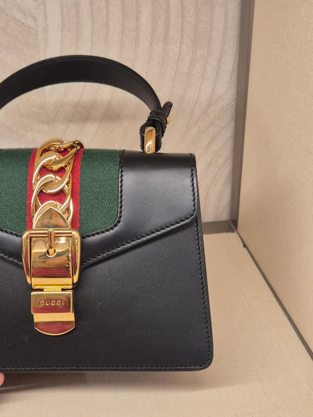Gucci Sylvie Mini Tophand Black