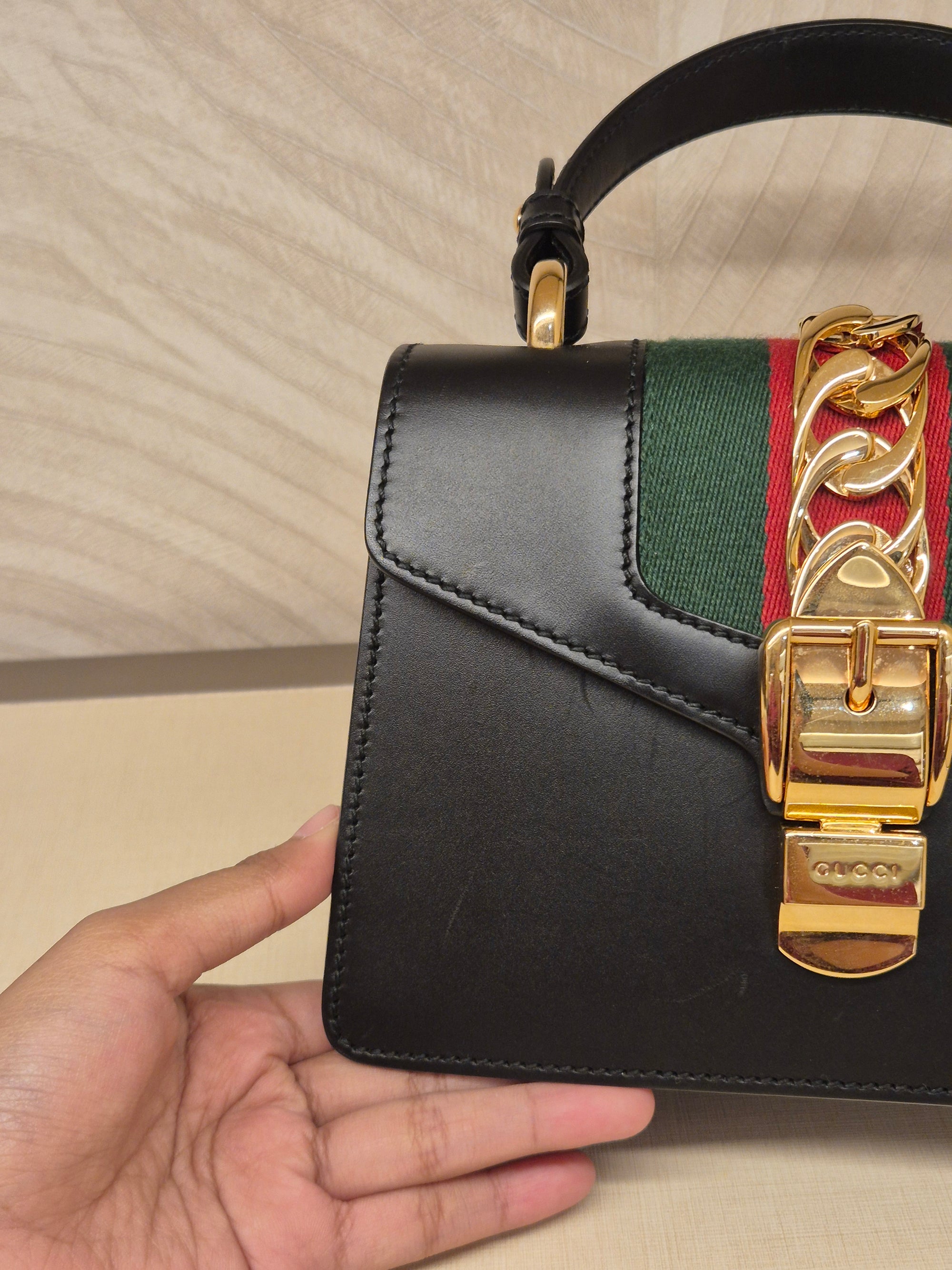 Gucci Sylvie Mini Tophand Black