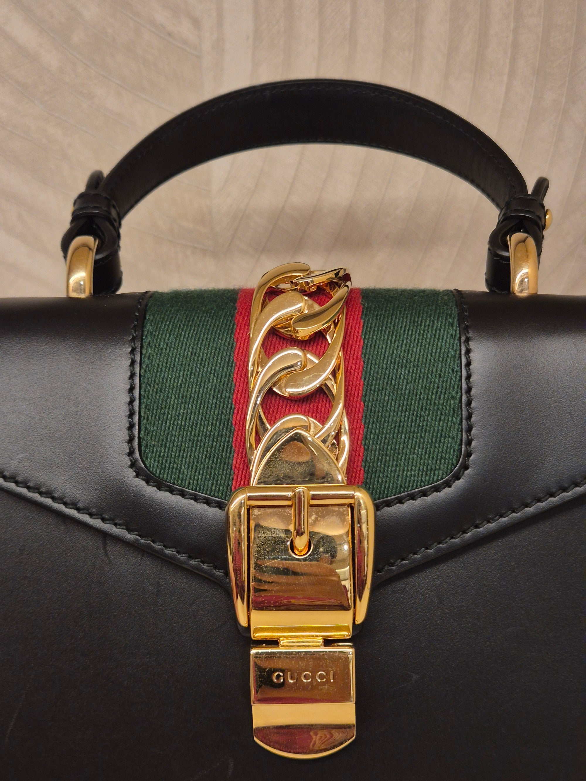 Gucci Sylvie Mini Tophand Black