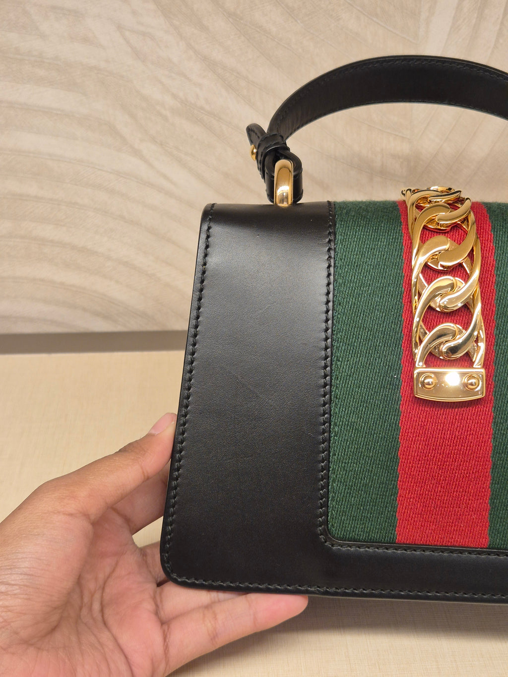 Gucci Sylvie Mini Tophand Black