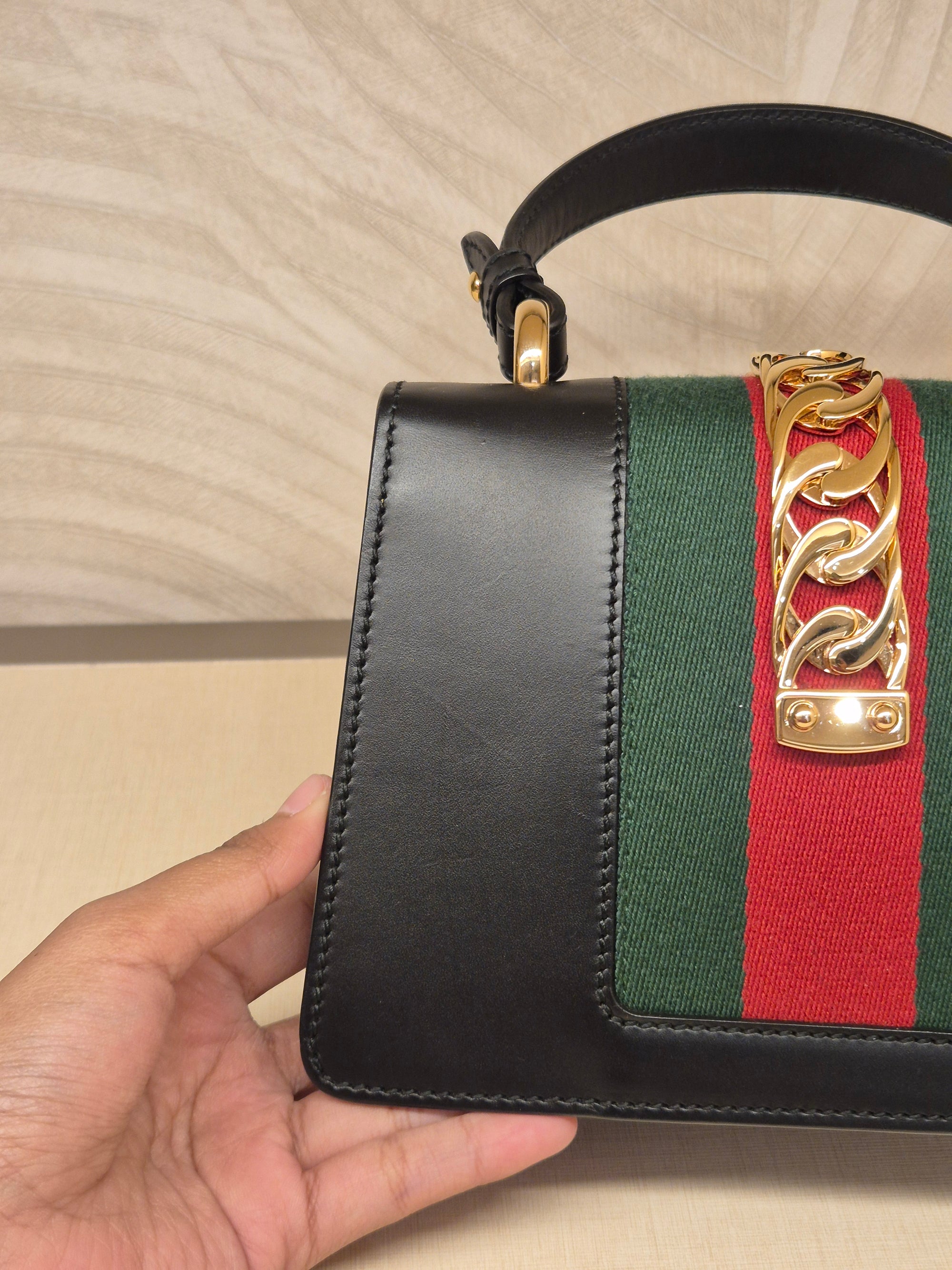 Gucci Sylvie Mini Tophand Black