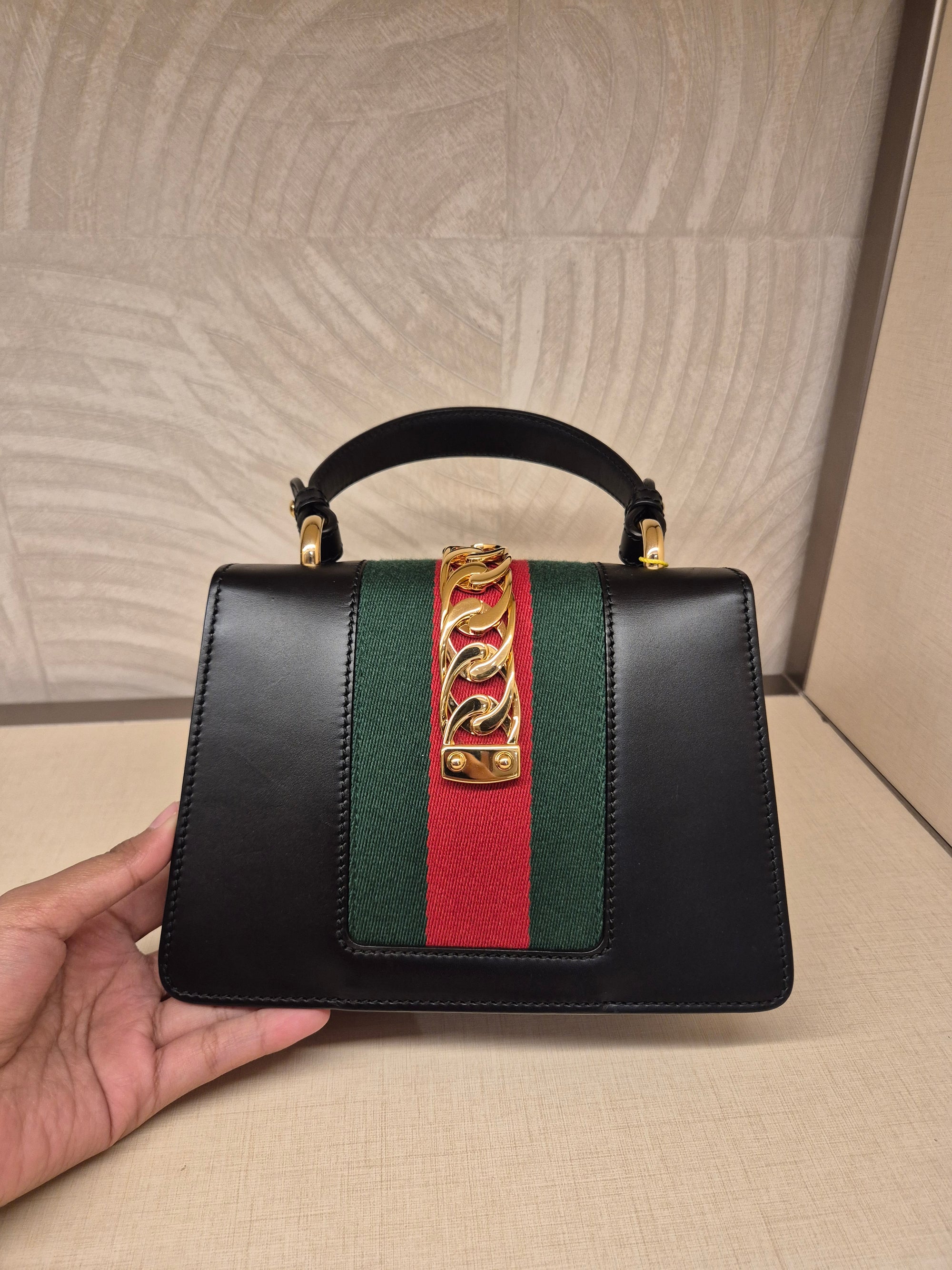 Gucci Sylvie Mini Tophand Black