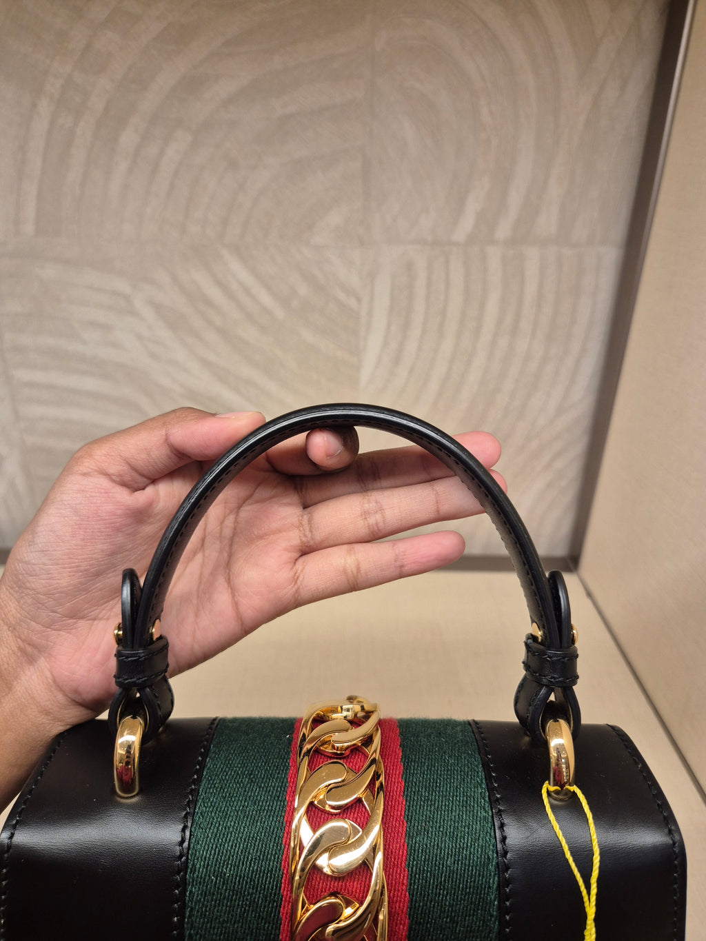 Gucci Sylvie Mini Tophand Black