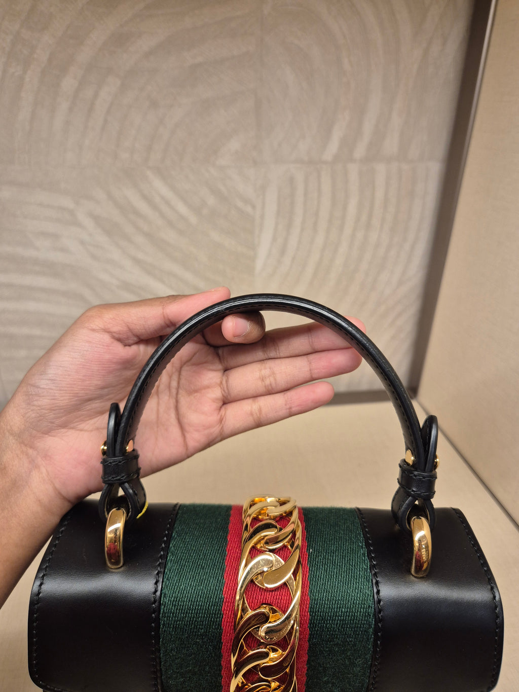 Gucci Sylvie Mini Tophand Black