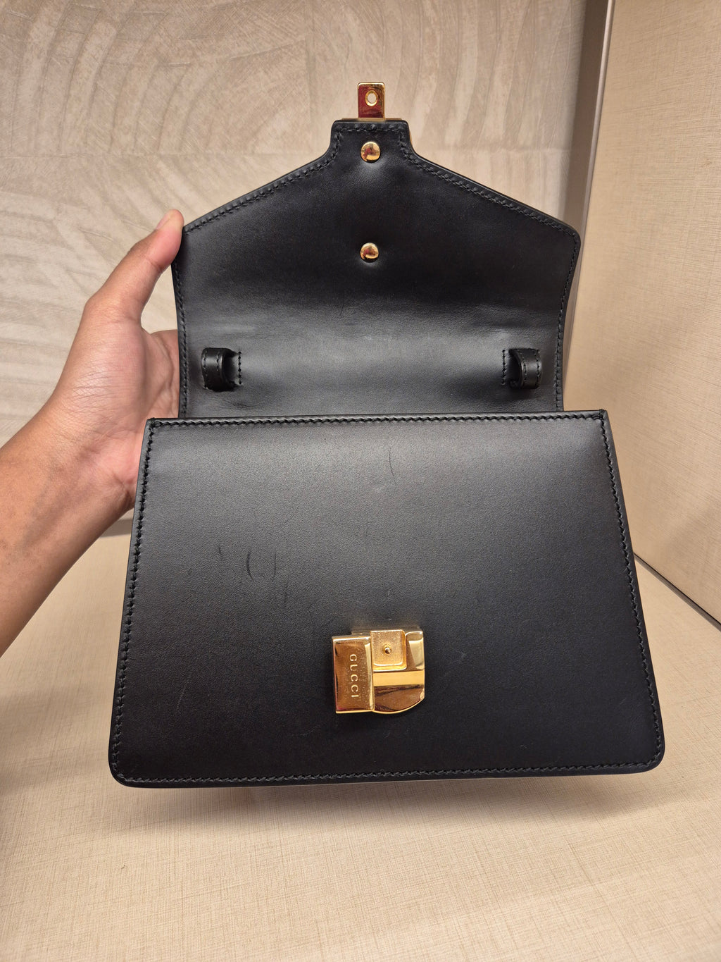 Gucci Sylvie Mini Tophand Black