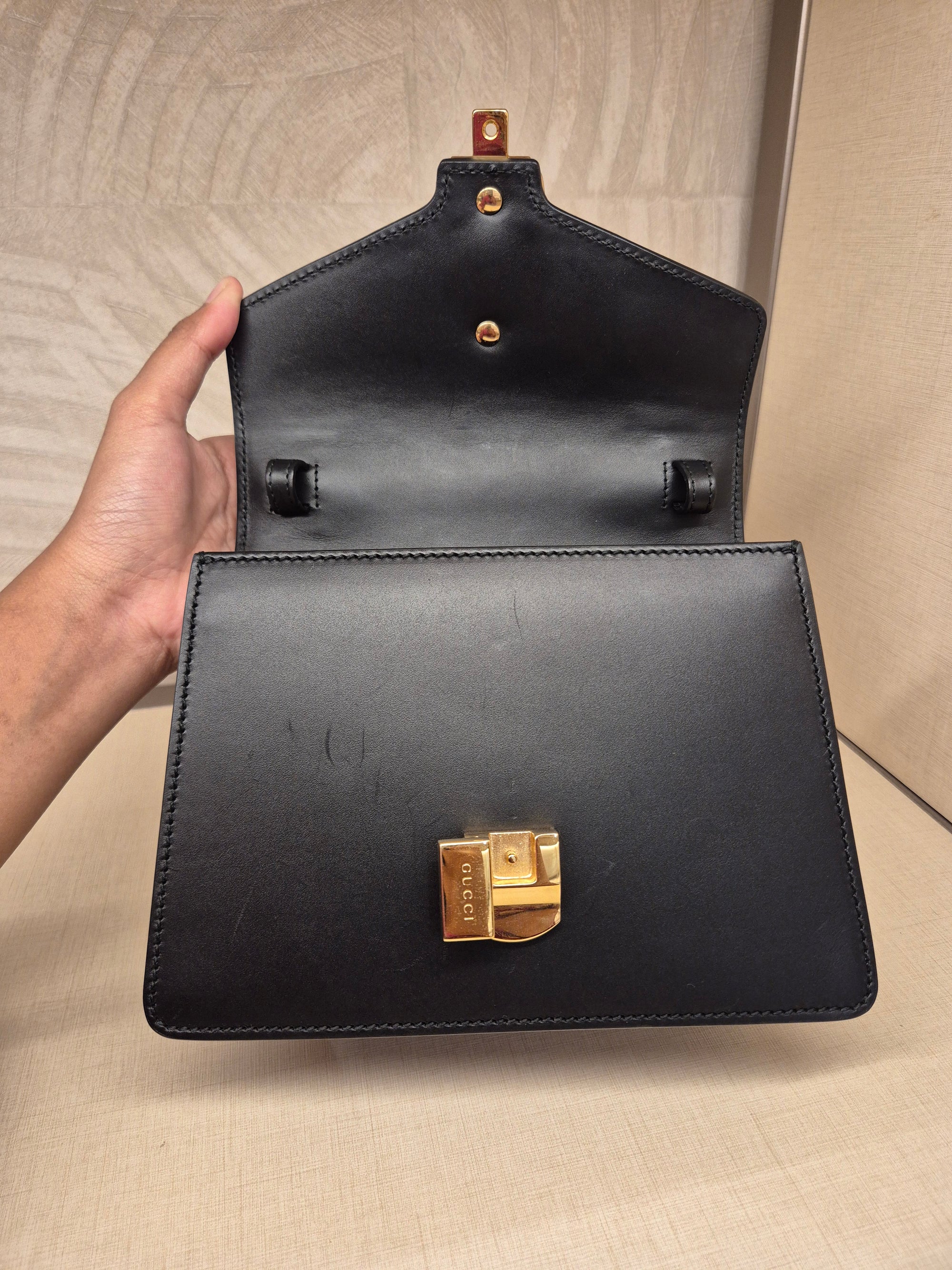 Gucci Sylvie Mini Tophand Black