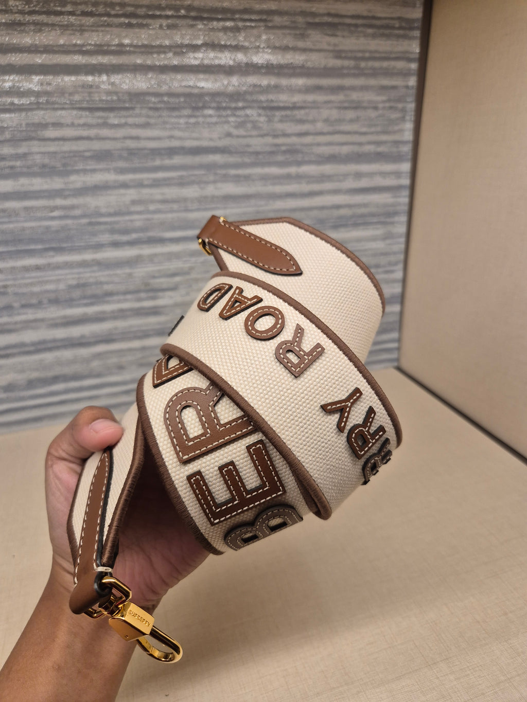 Burberry Mini Horseferry Canvas Beige