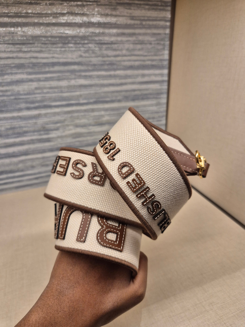 Burberry Mini Horseferry Canvas Beige