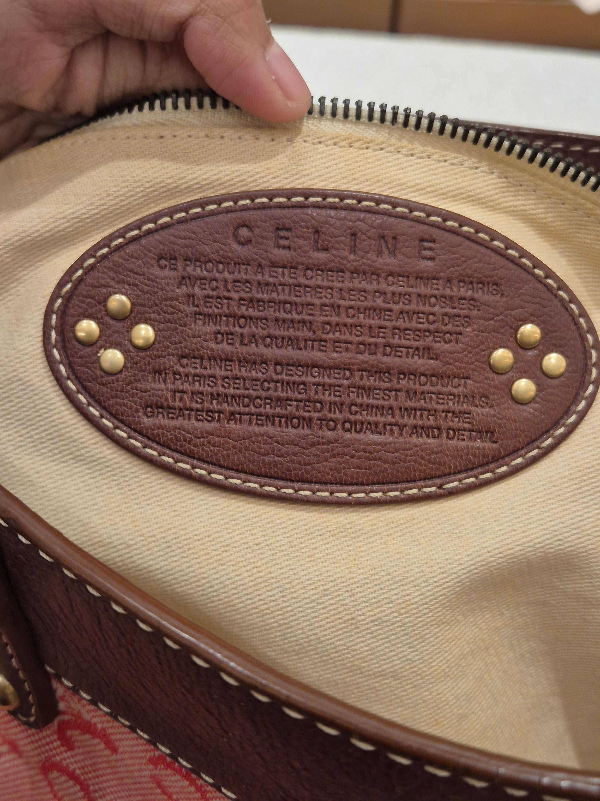 Celine Macadam Canvas Hobo Pink