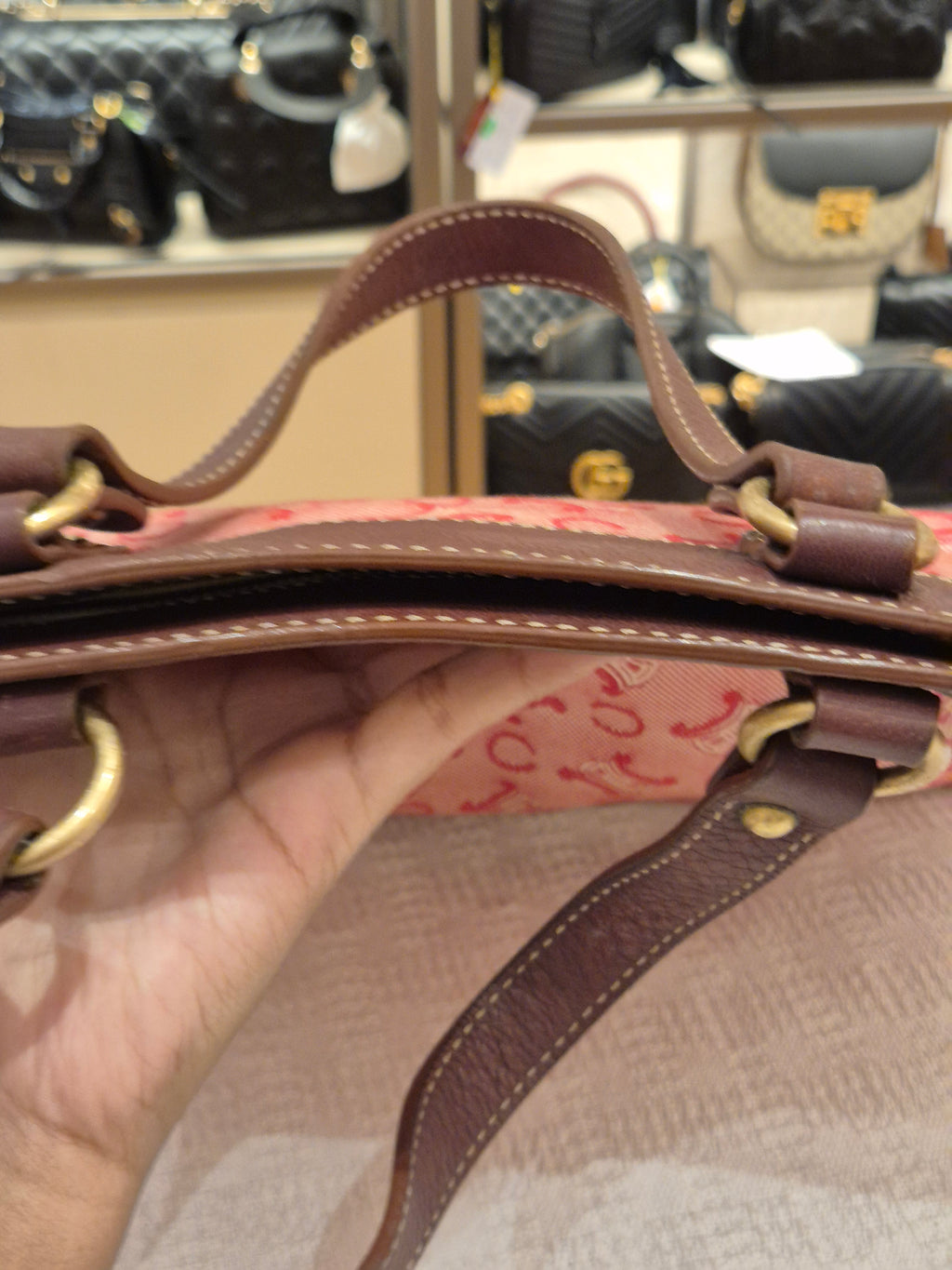 Celine Macadam Canvas Hobo Pink
